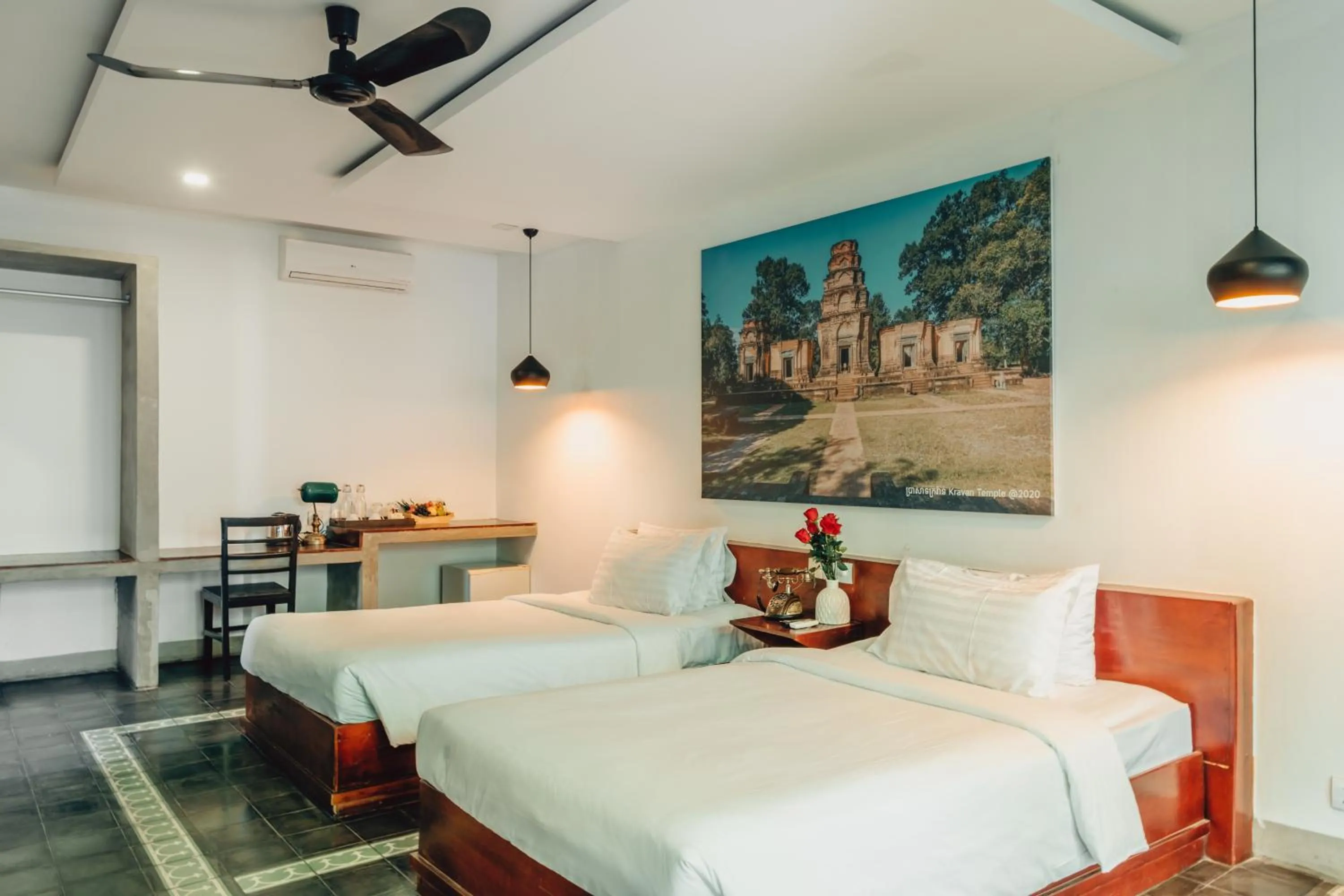 Bed in Bopha Watbo Residence