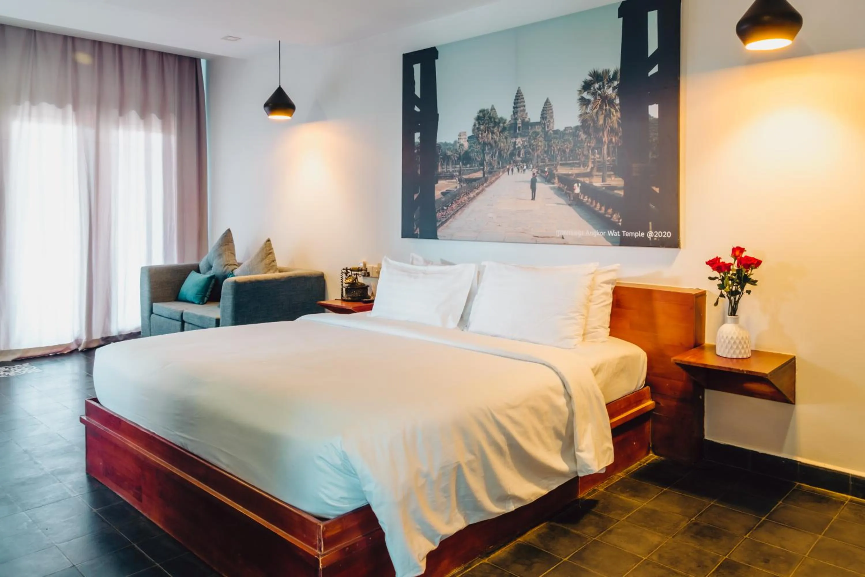 Photo of the whole room, Bed in Bopha Watbo Residence