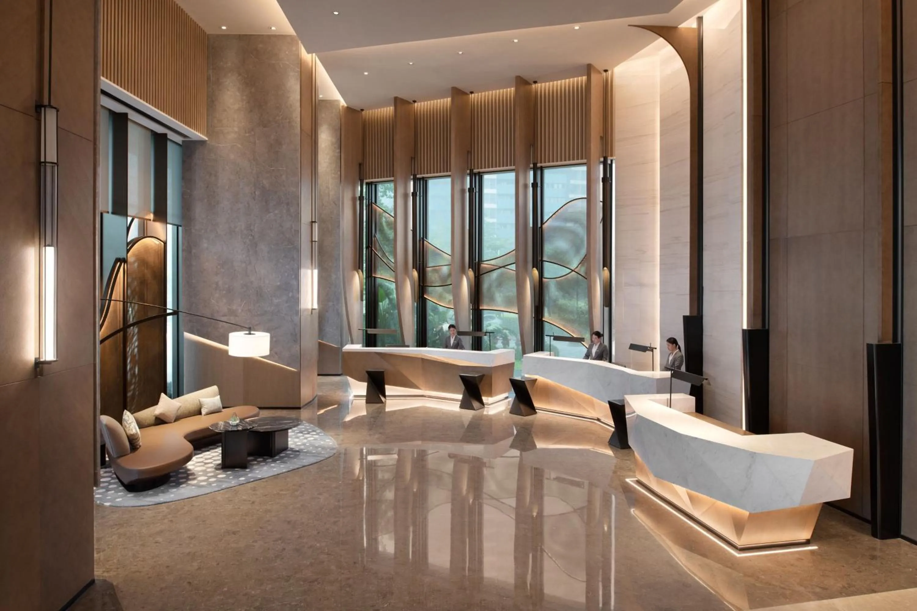 Lobby or reception in Guangzhou Marriott Hotel Nansha