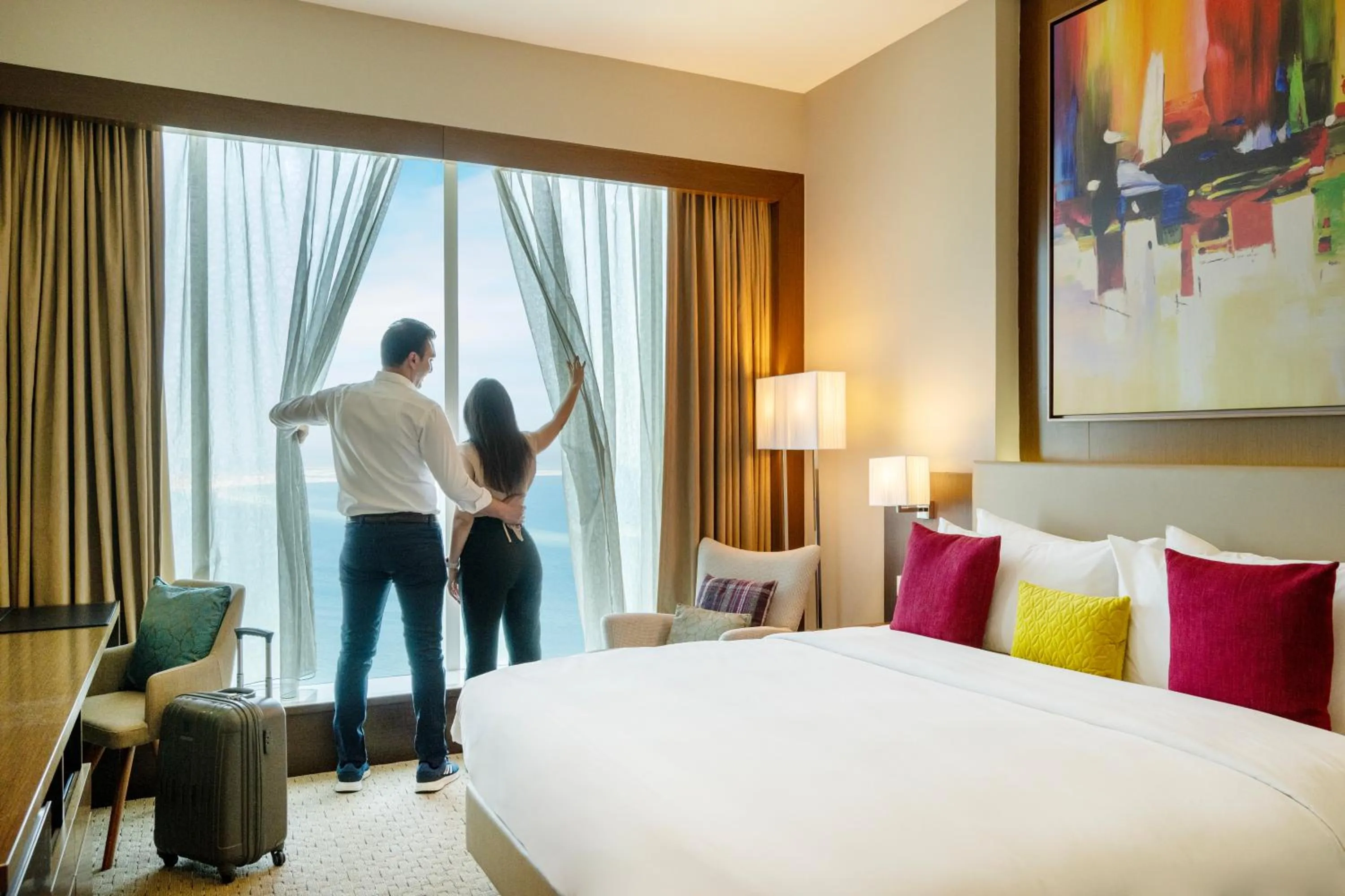 View (from property/room), Bed in Delta Hotels by Marriott City Center Doha