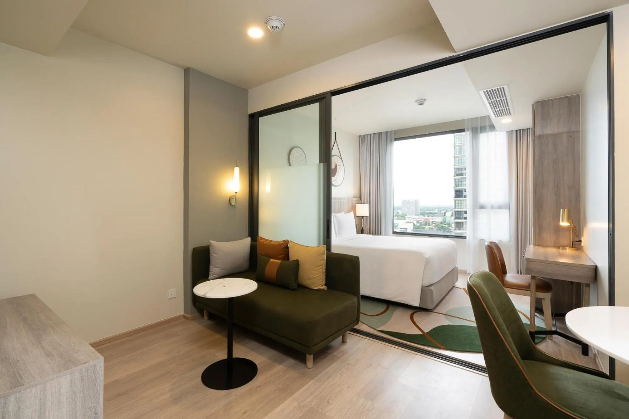 Living room, Bed in Staybridge Suites Bangkok Sukhumvit by IHG