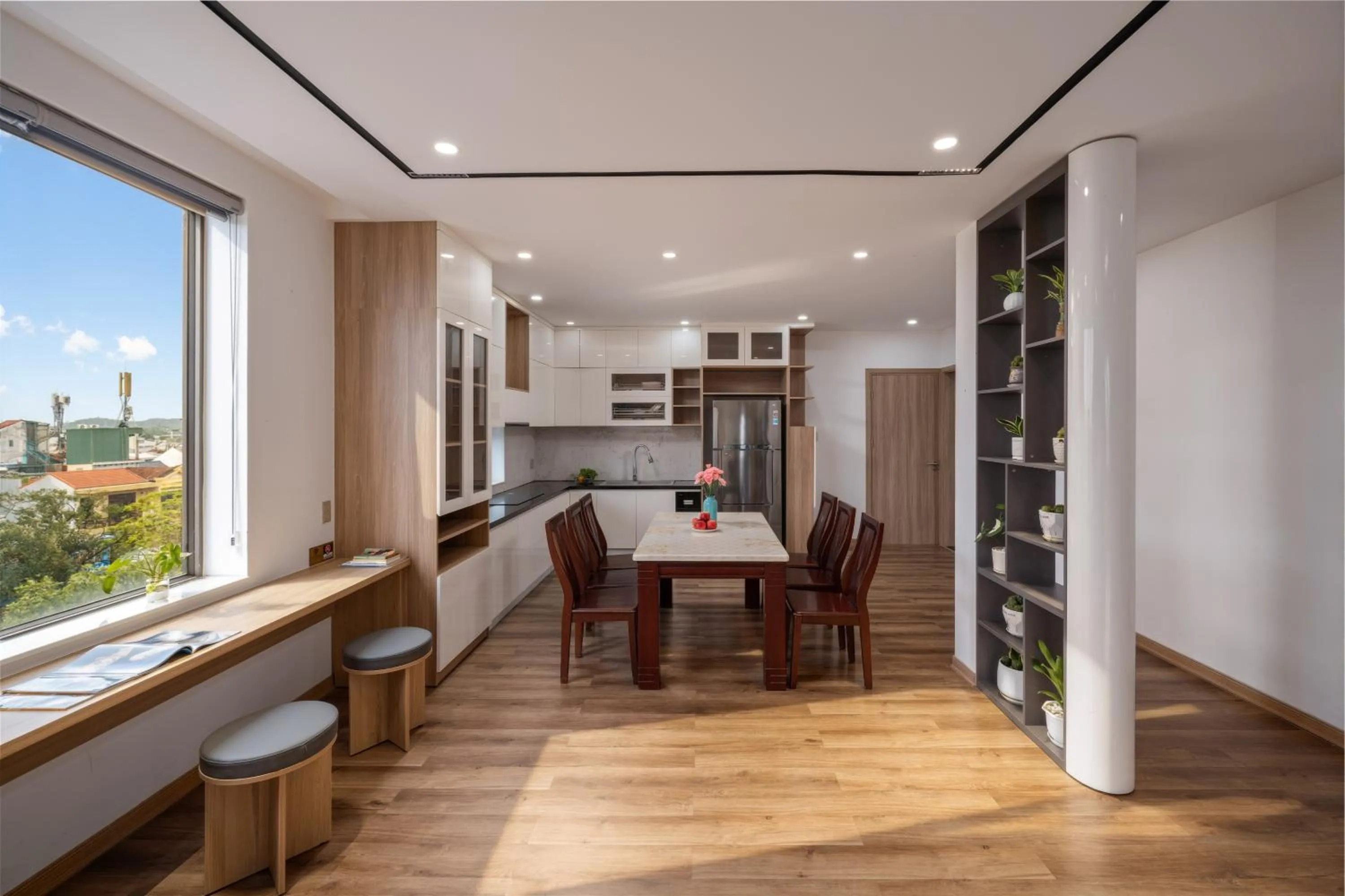 Seating area in KLY Hotel