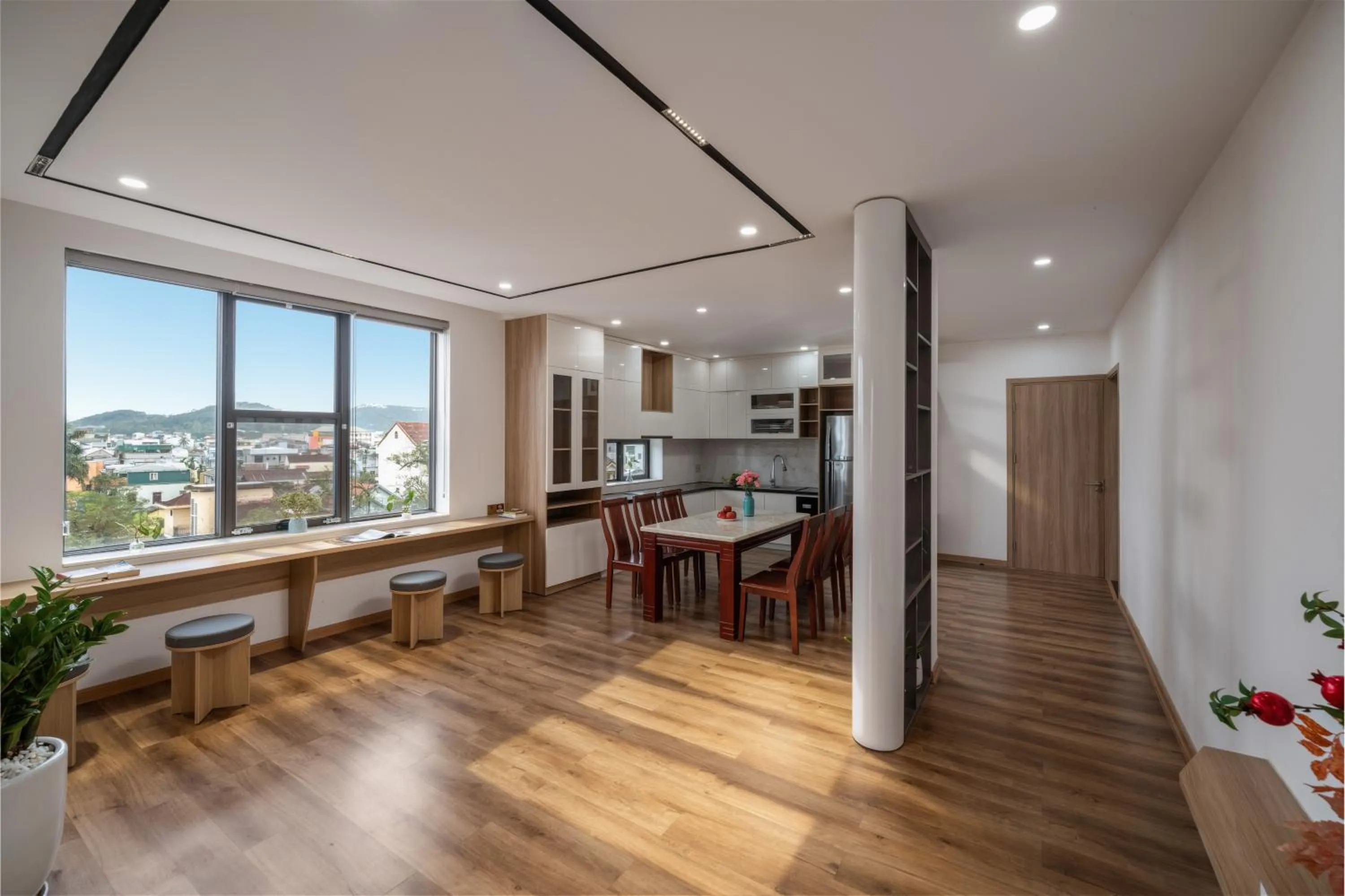 Seating area in KLY Hotel