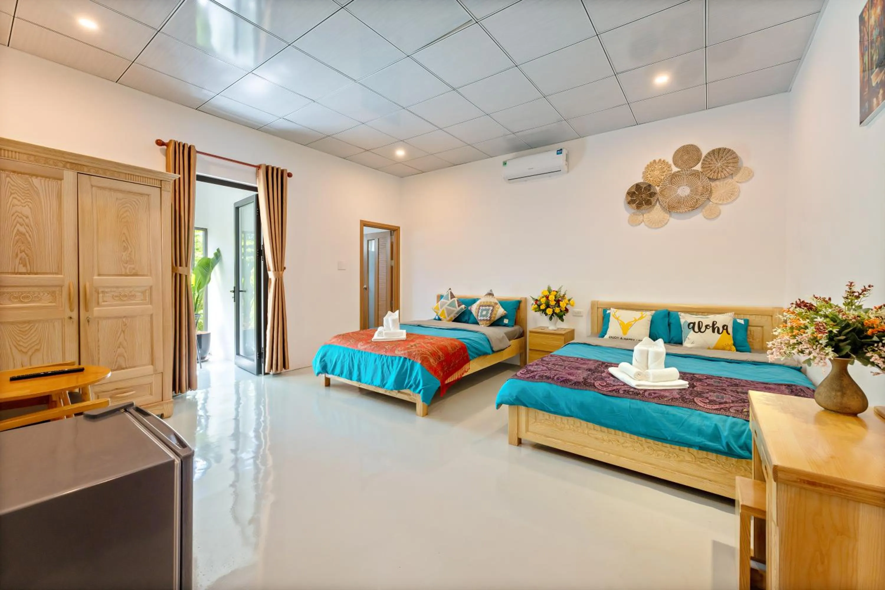 Bed in Alley Garden Homestay Hoi An