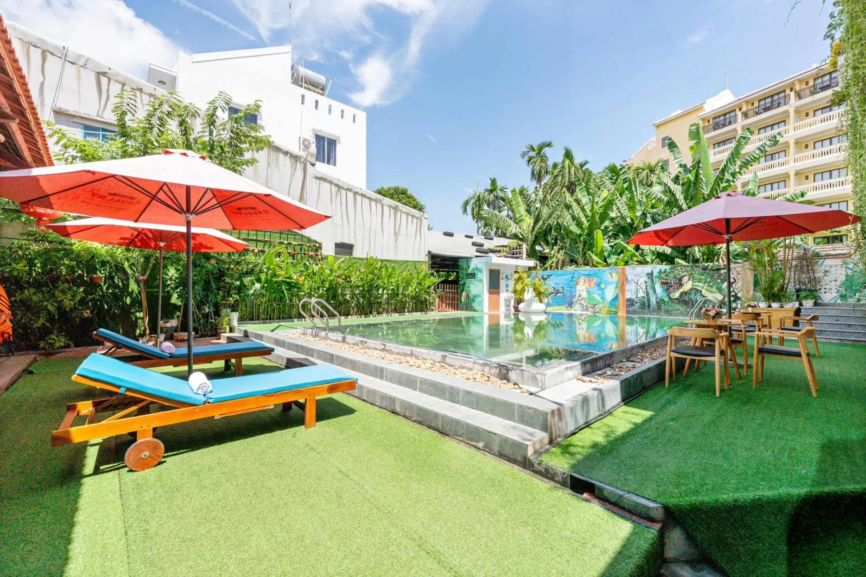 sunbed in Alley Garden Homestay Hoi An