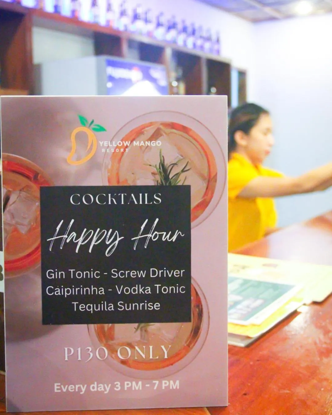 Food and drinks in Yellow Mango Resort Bohol