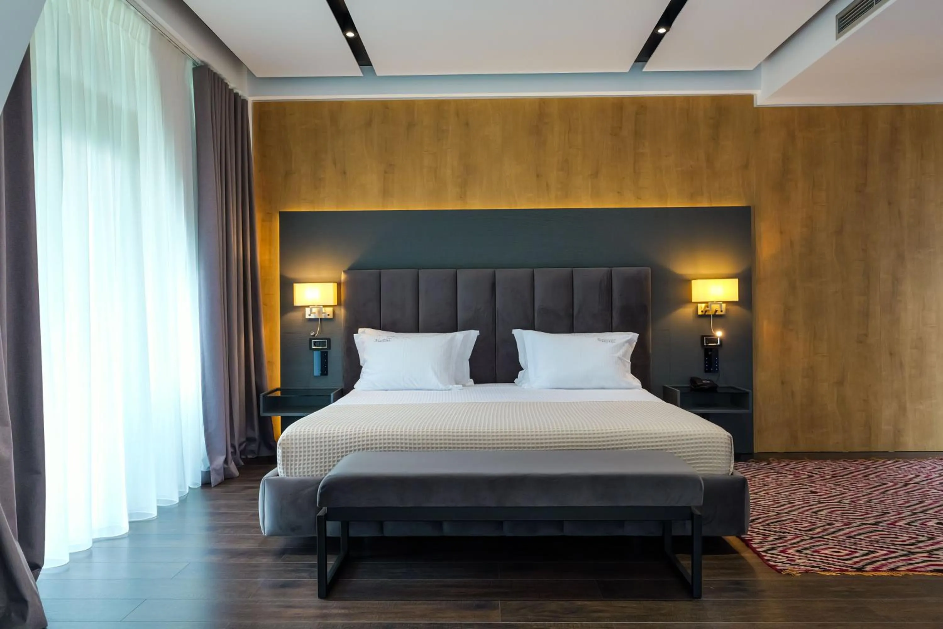 Bed in Hotel Uji Ftohte Tepelene