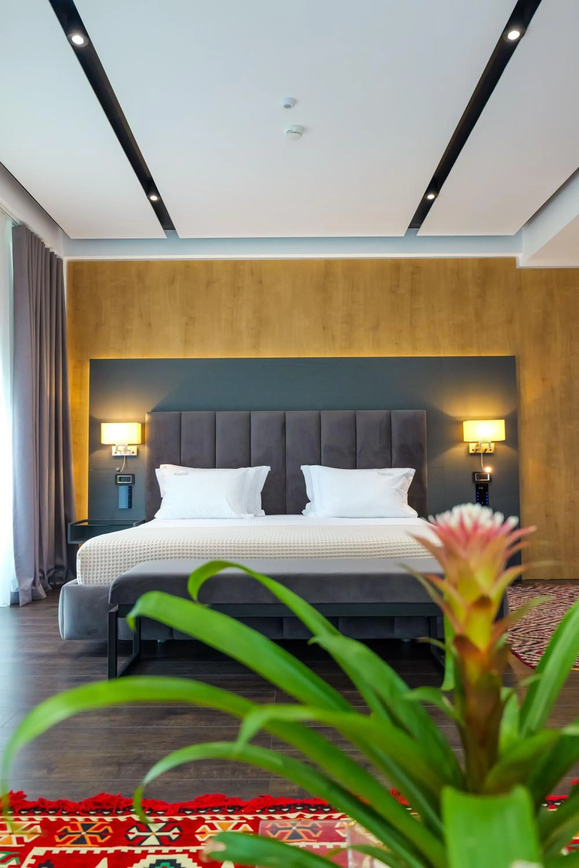 Bed in Hotel Uji Ftohte Tepelene