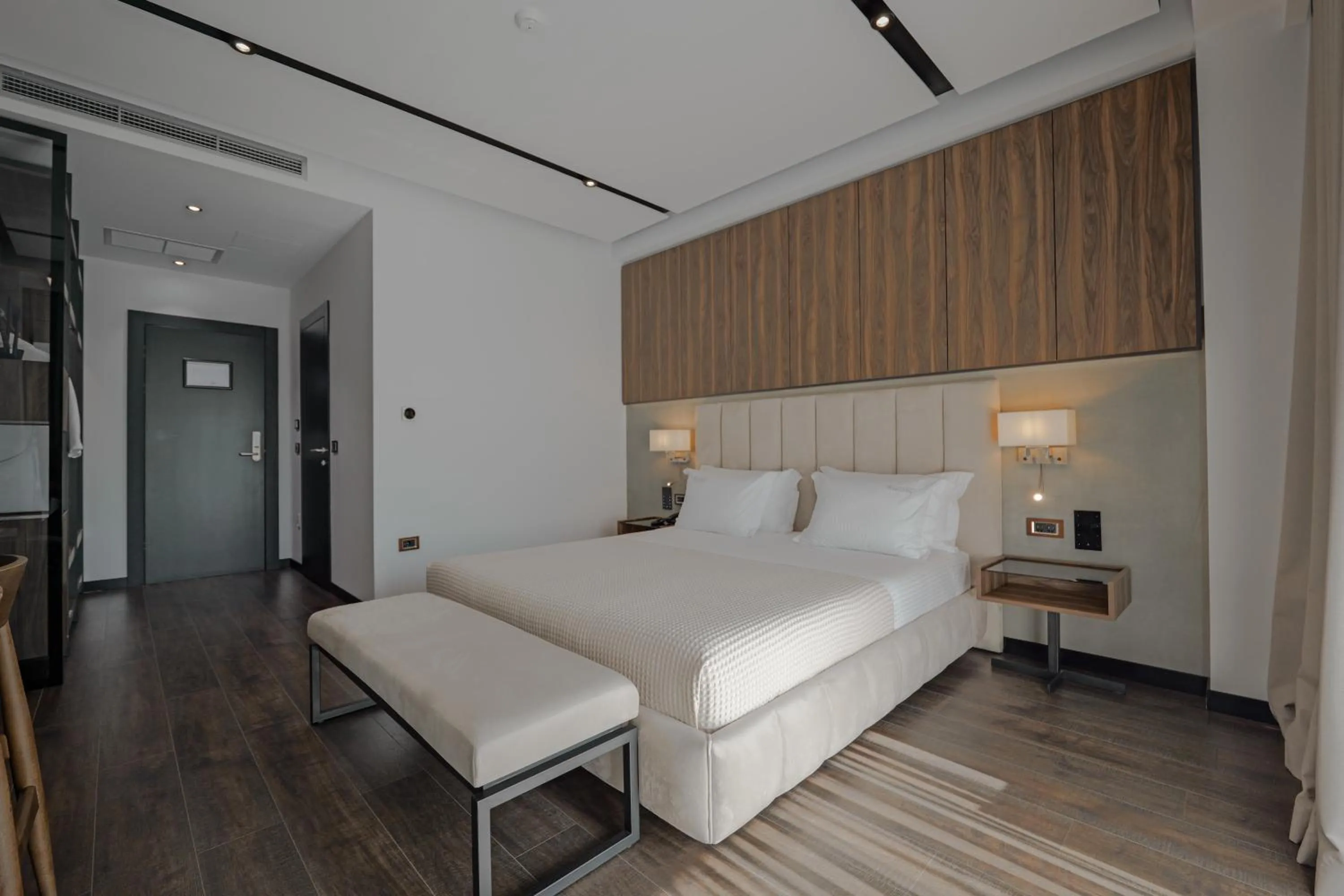 Bed in Hotel Uji Ftohte Tepelene