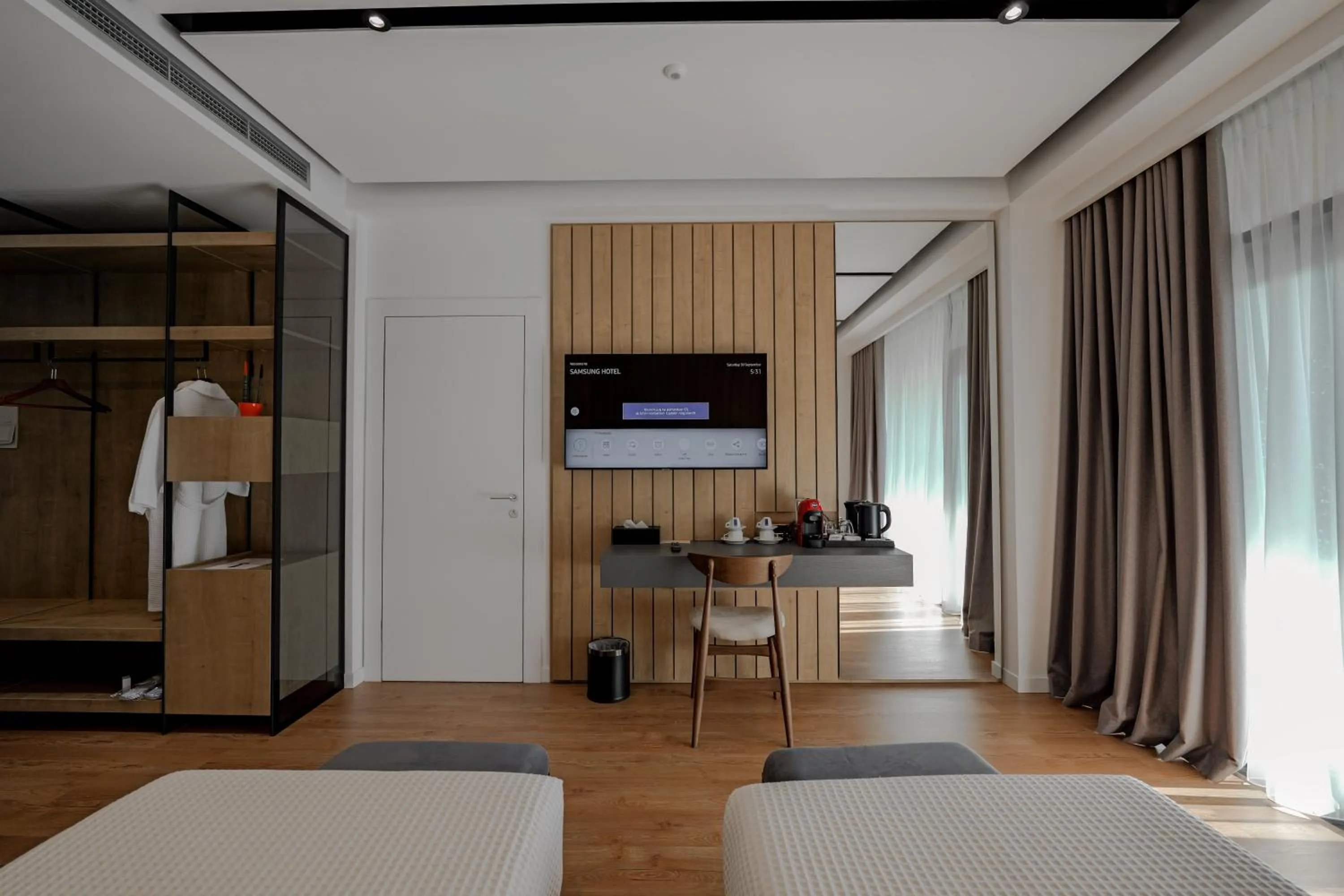 Bed in Hotel Uji Ftohte Tepelene