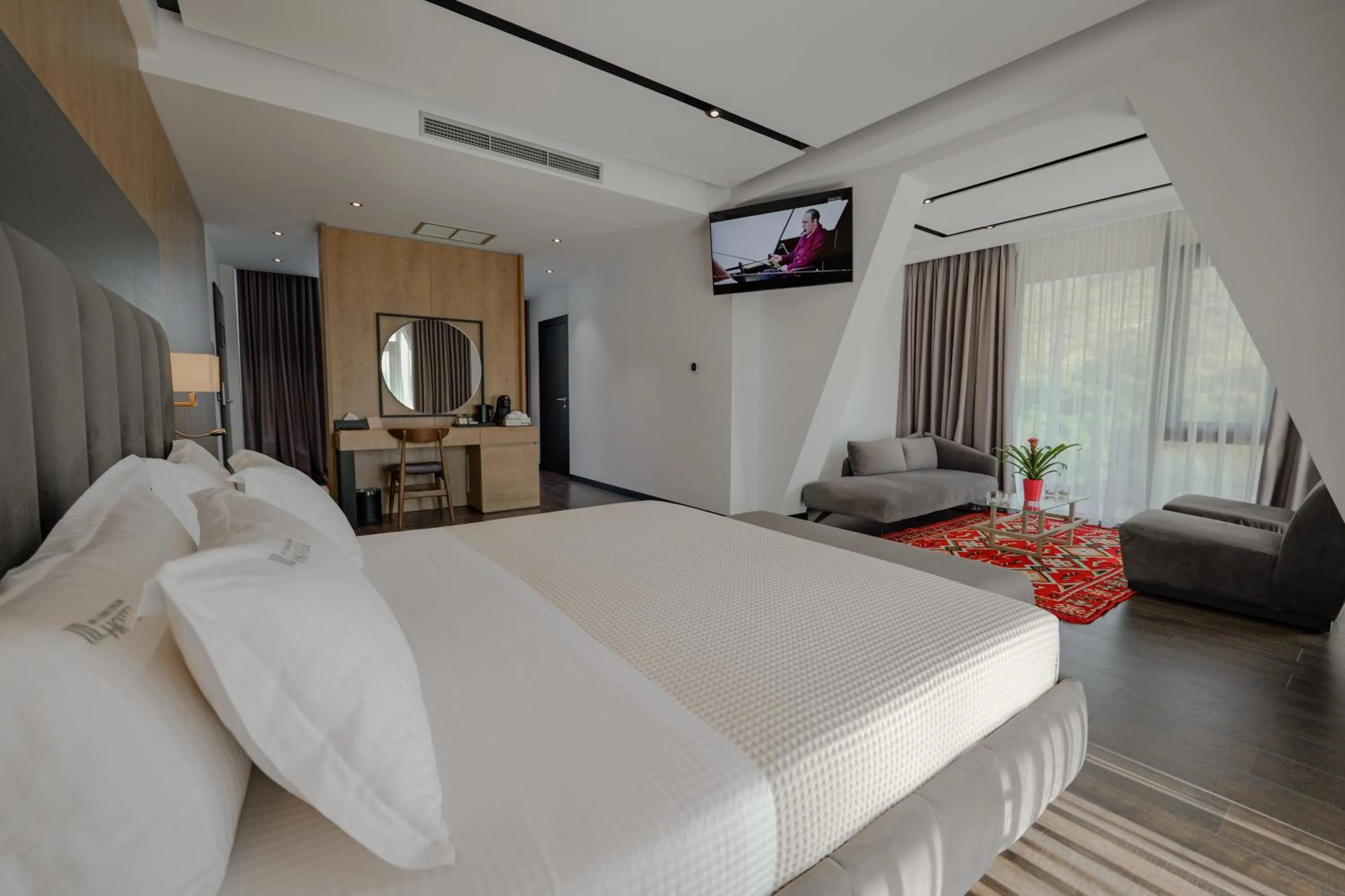 Bed in Hotel Uji Ftohte Tepelene