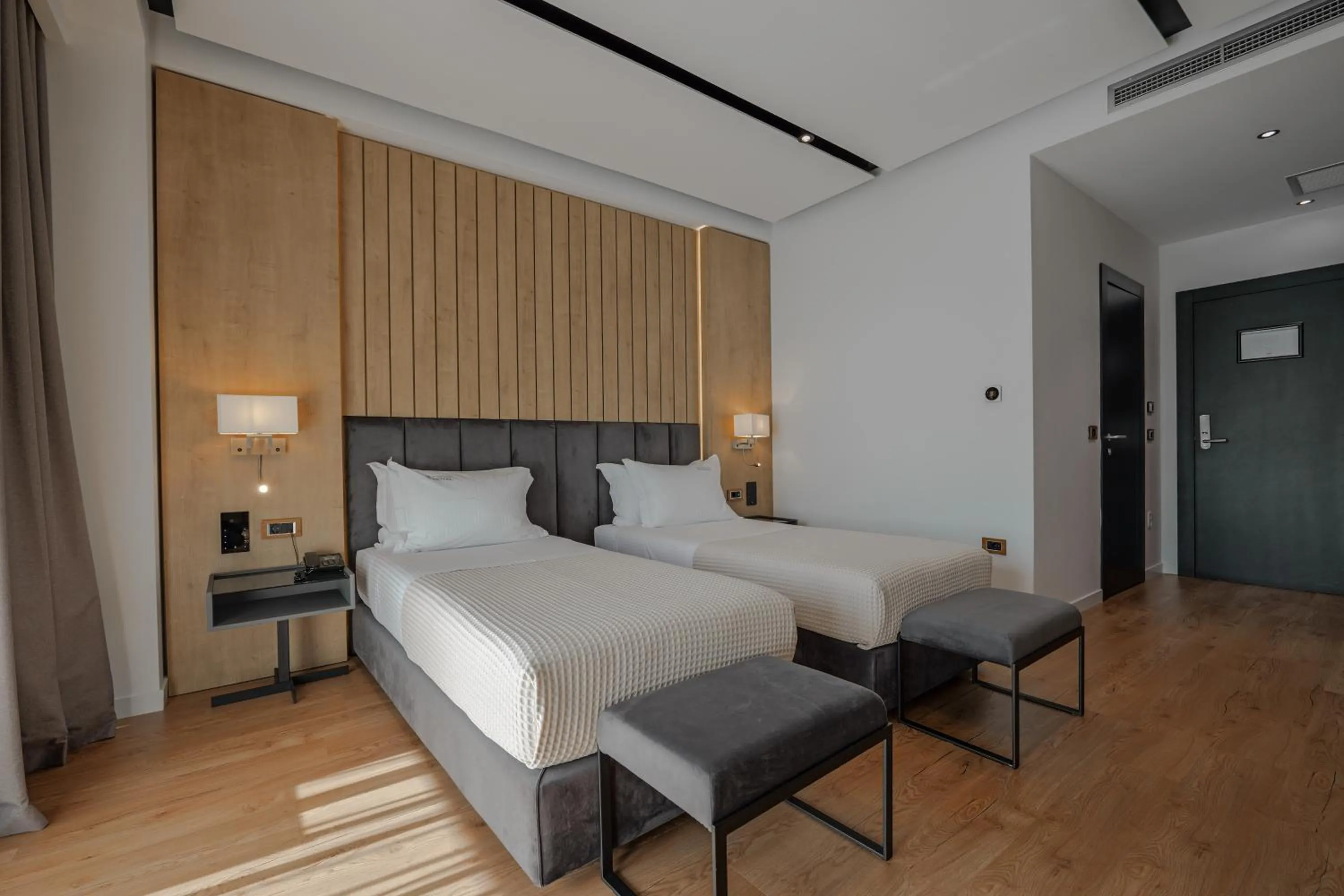 Bed in Hotel Uji Ftohte Tepelene