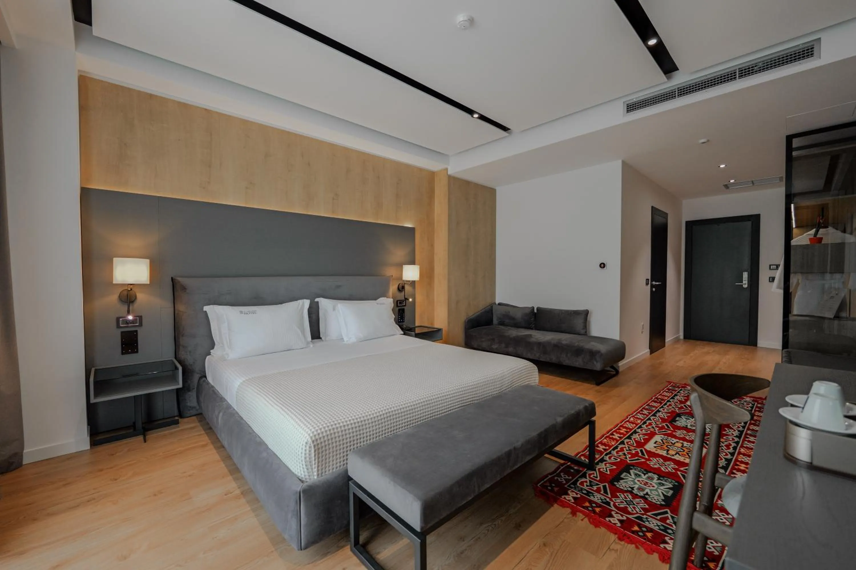 Bed in Hotel Uji Ftohte Tepelene