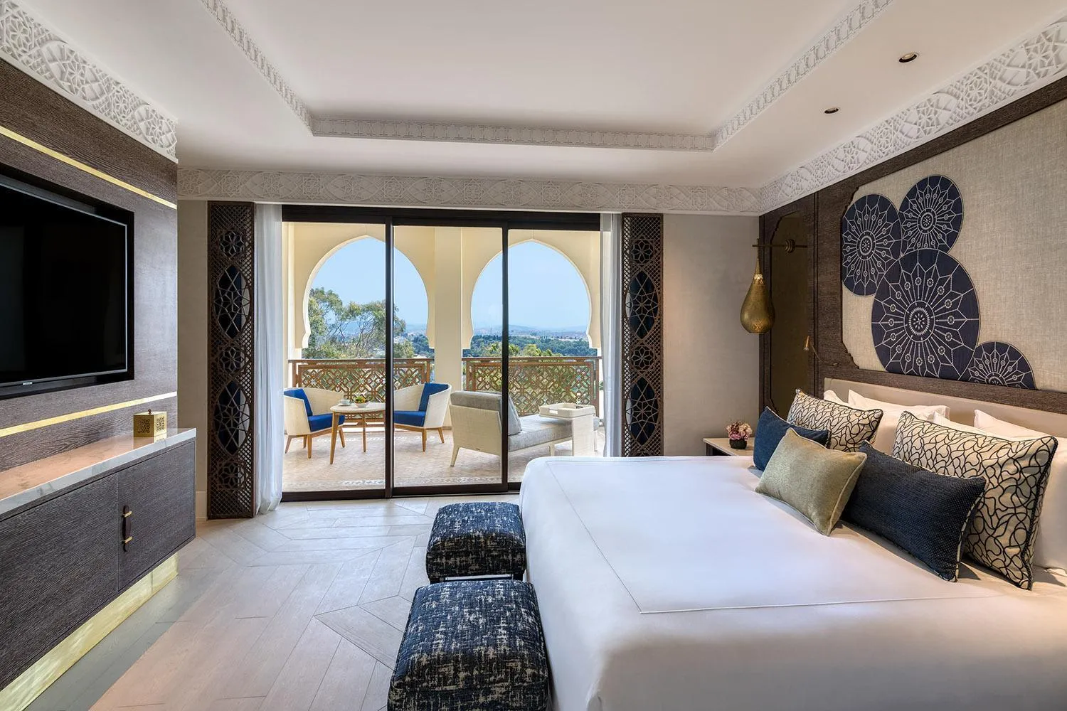 Natural landscape, Bed in Fairmont Tazi Palace Tangier
