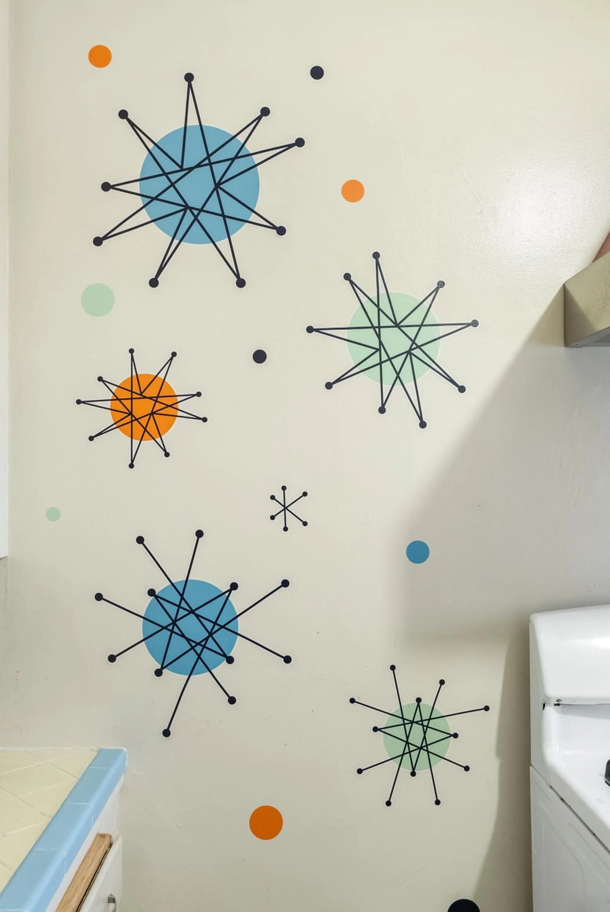 Decorative detail in THE NEW STAR MOTEL - 1950s Extended-Stay Lodging and Retreat Center