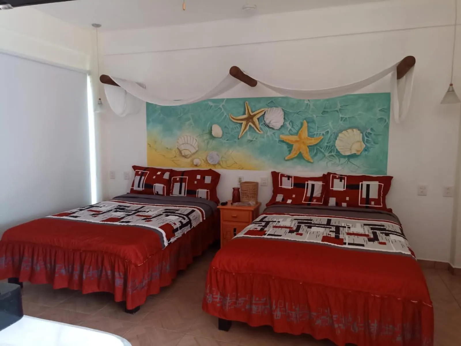 Bed in Hotel Happy Beach