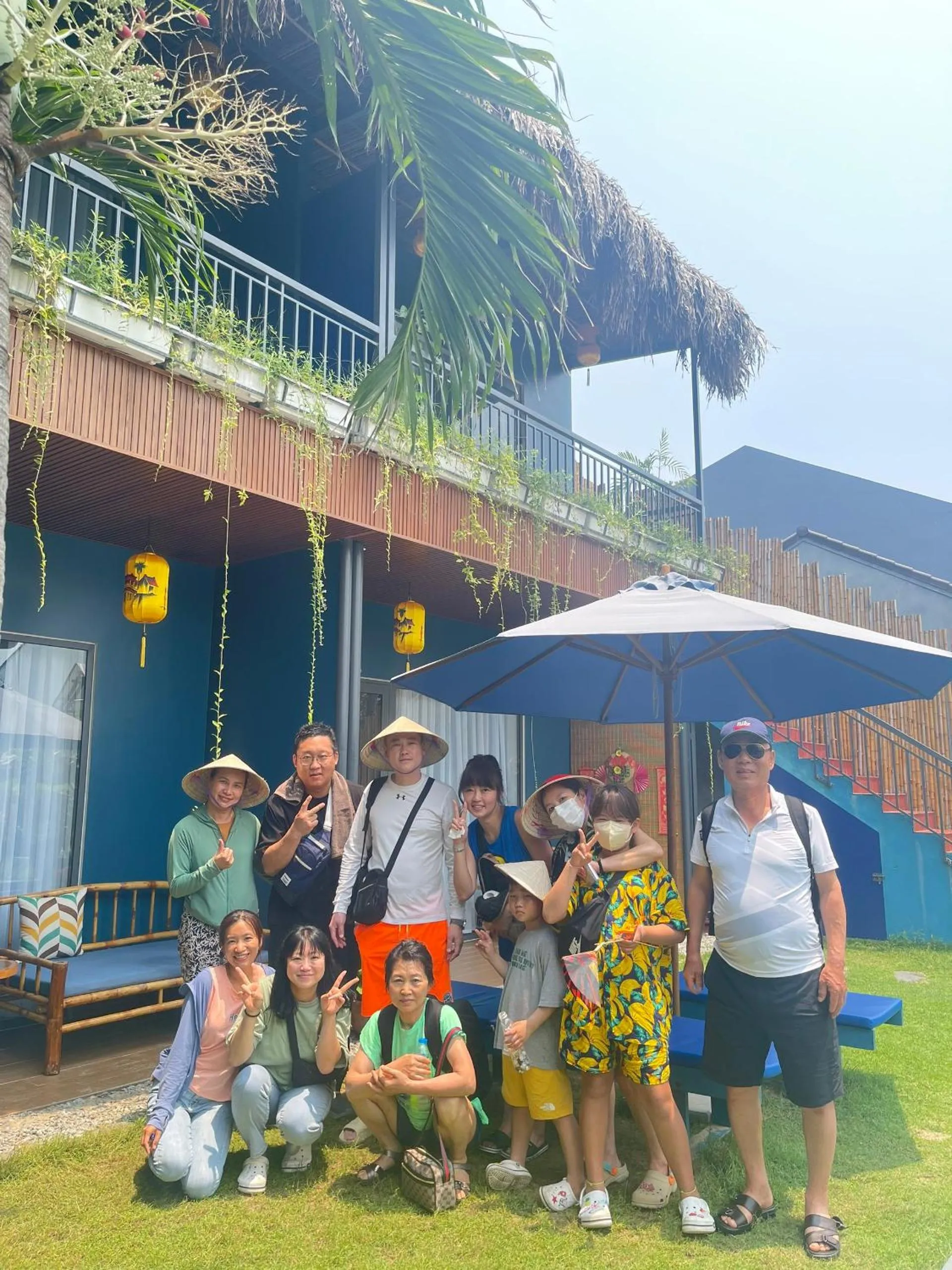 group of guests in Ngoc An Bang Villa