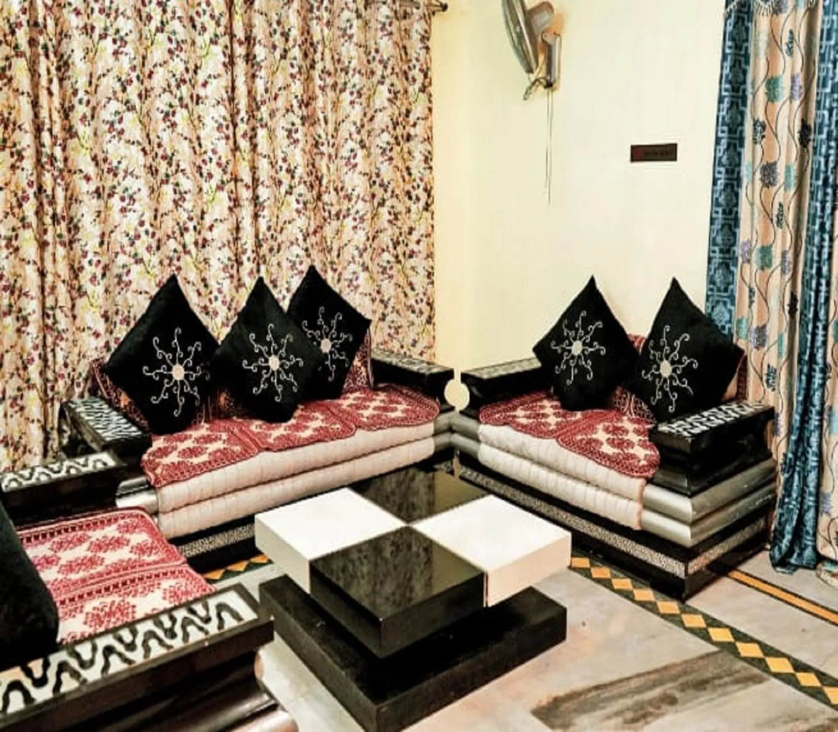 Seating area in Him Taj by StayApart