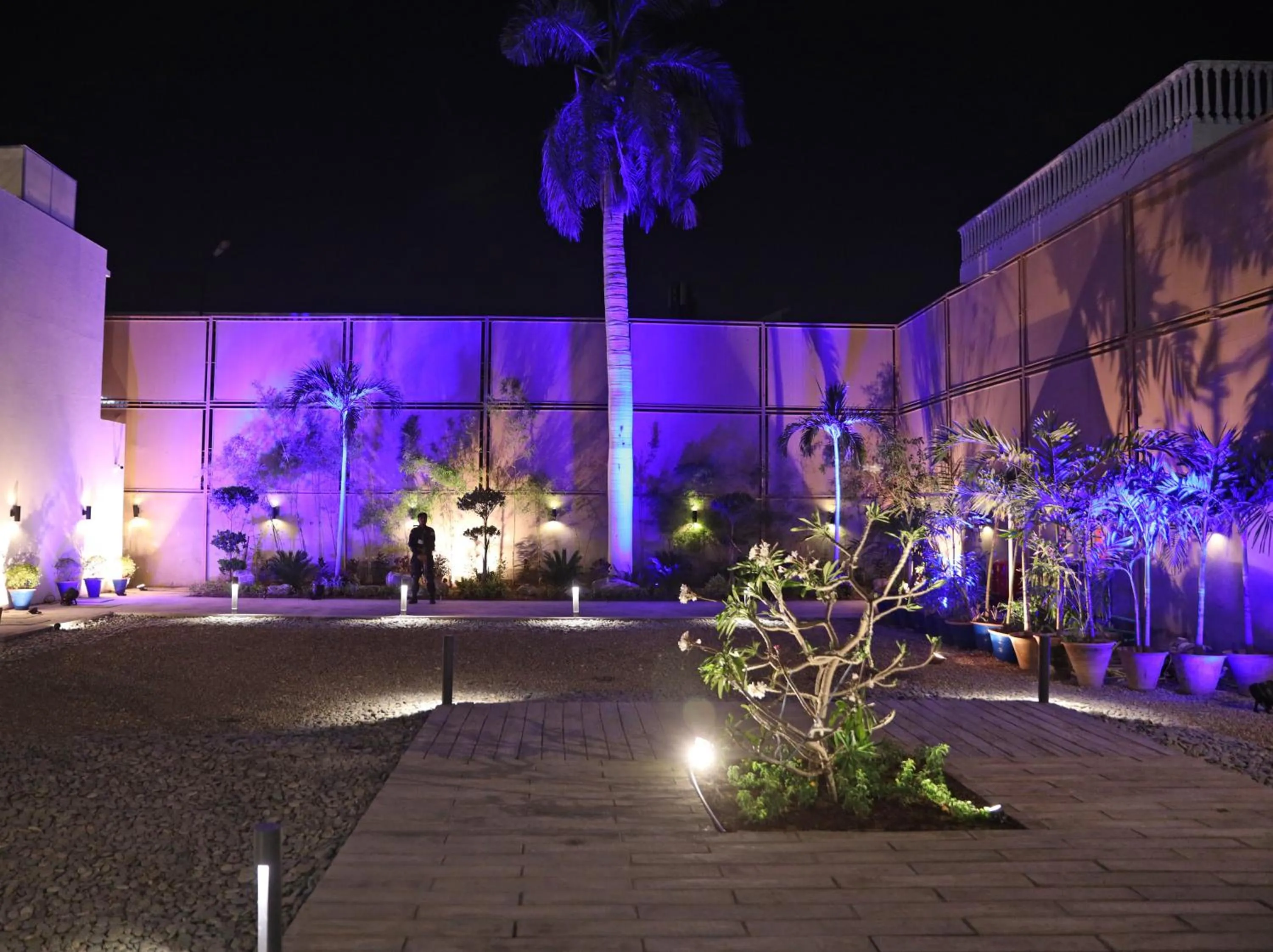 Inner courtyard view in Ambiance Boutique Art Hotel Karachi