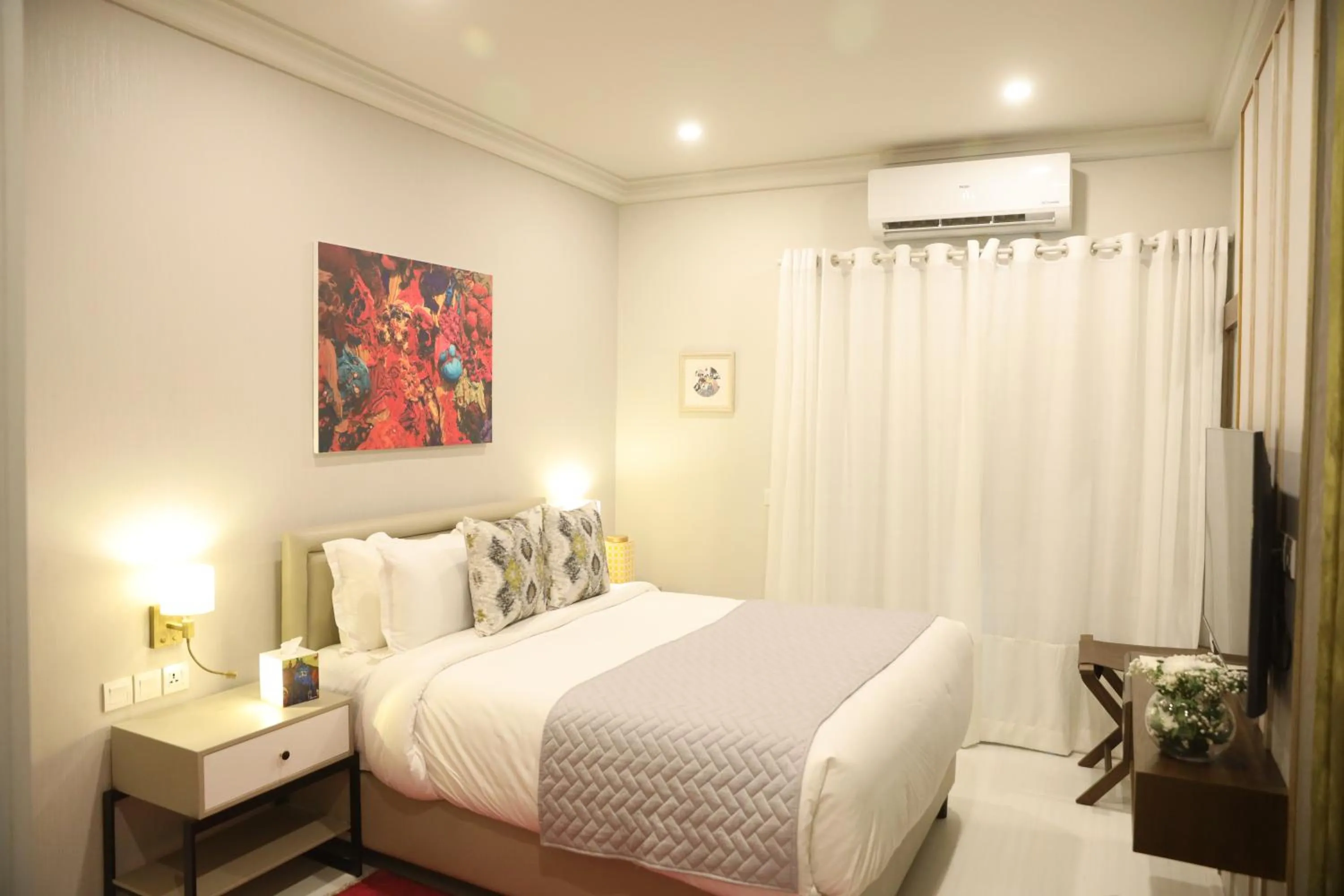 Bedroom, Bed in Ambiance Boutique Art Hotel Karachi