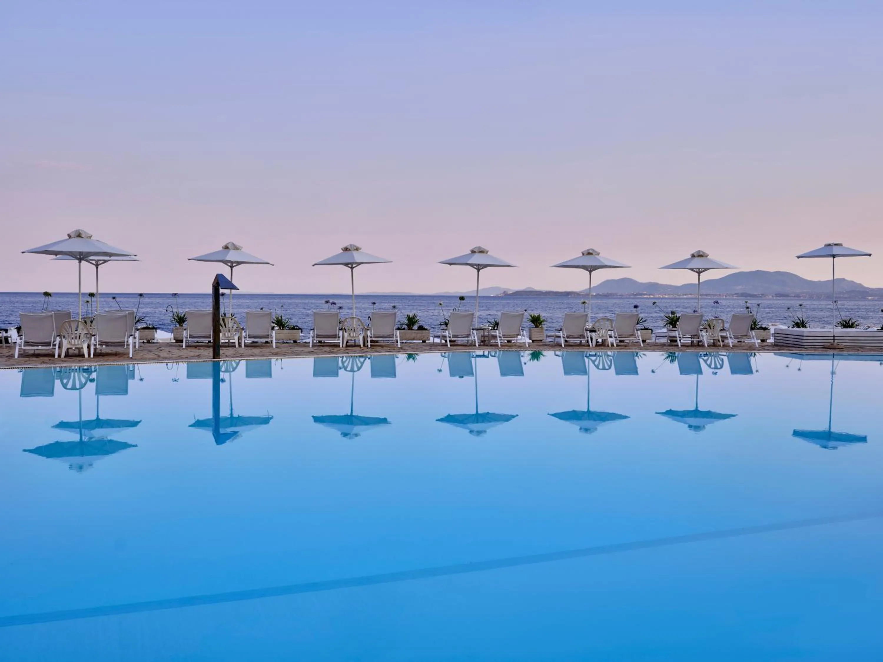 Swimming pool in Atlantica Nissaki Beach - Adults Only