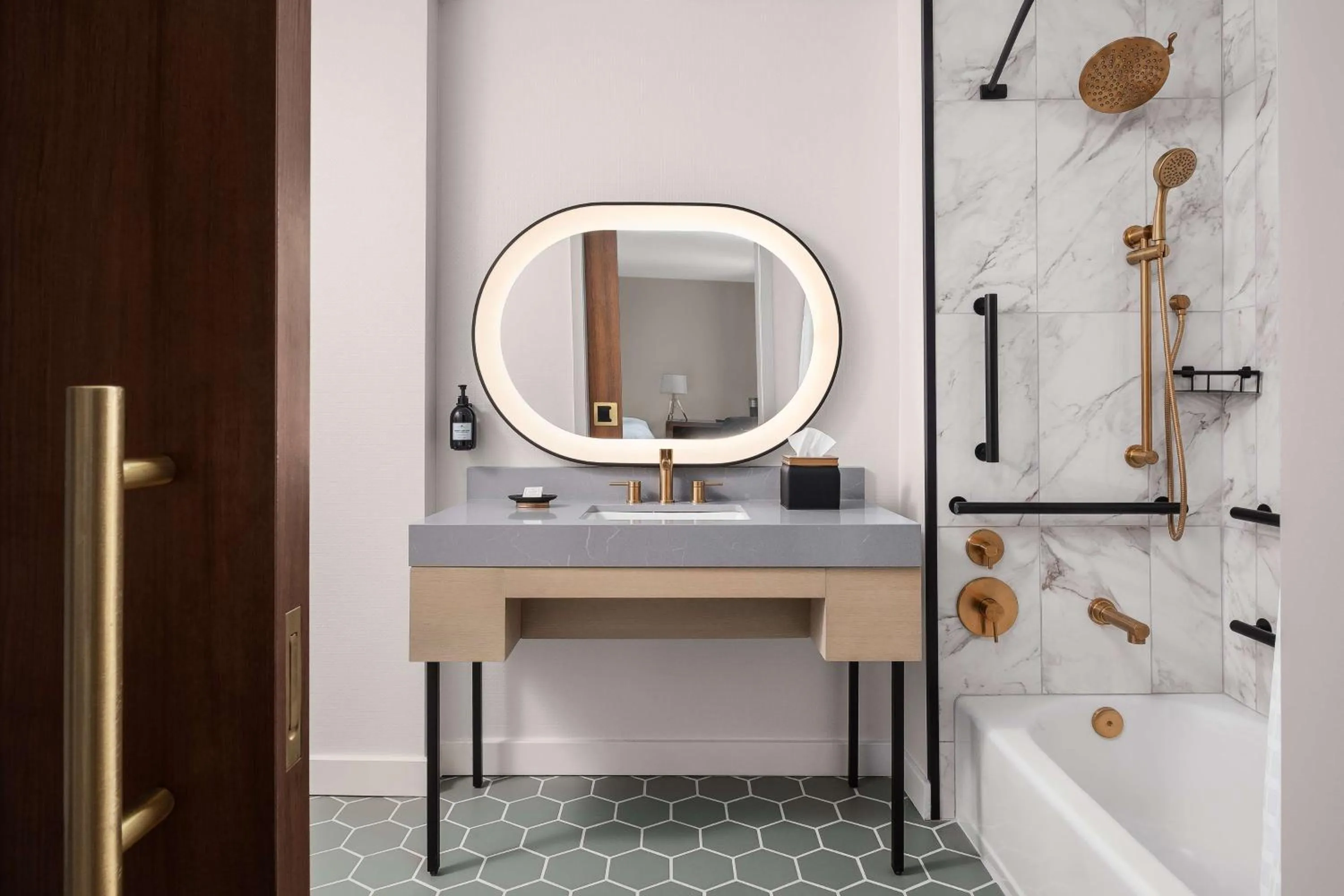 Bathroom in Hotel Ardent Dayton Downtown, Tapestry Collection By Hilton