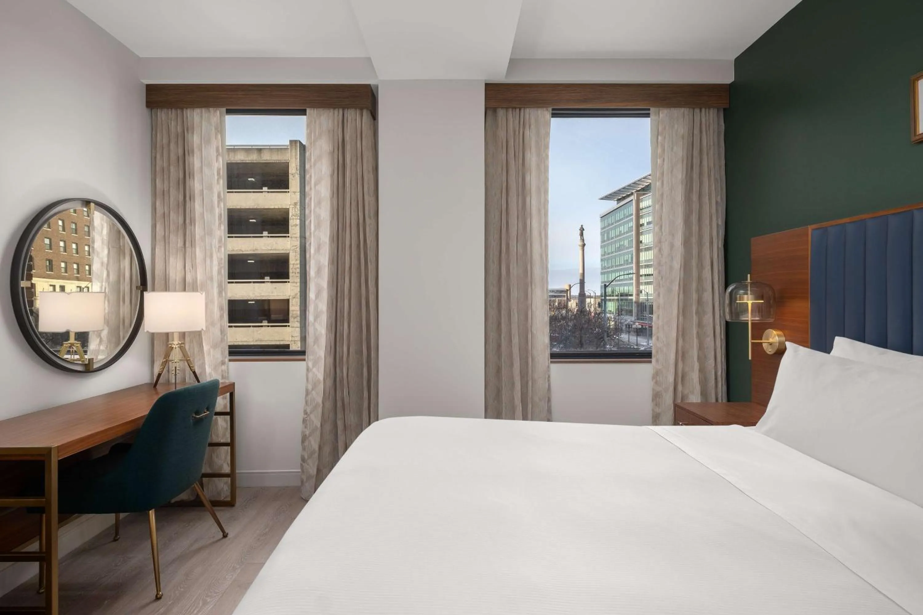 Bed in Hotel Ardent Dayton Downtown, Tapestry Collection By Hilton