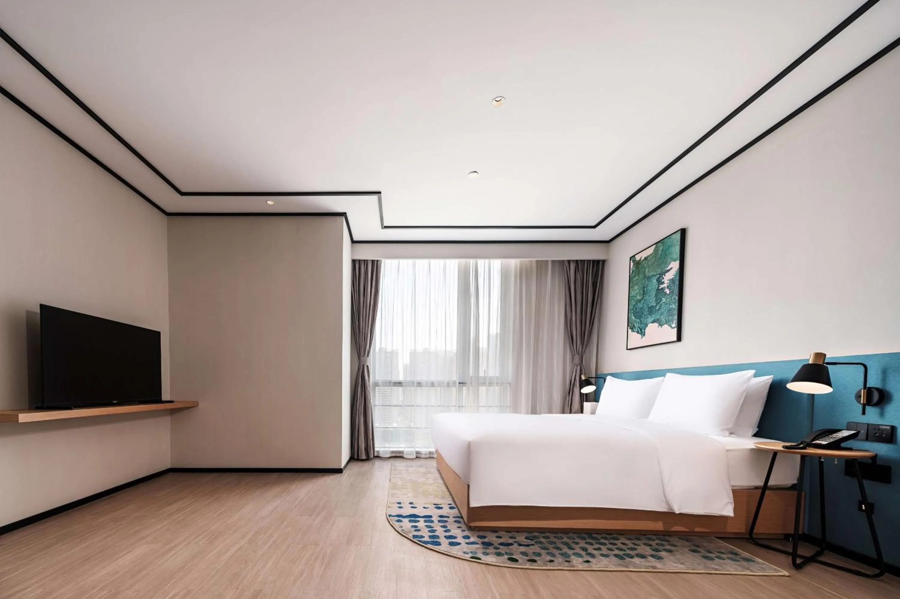 Bedroom, Bed in Hilton Garden Inn Hefei Binhu New District