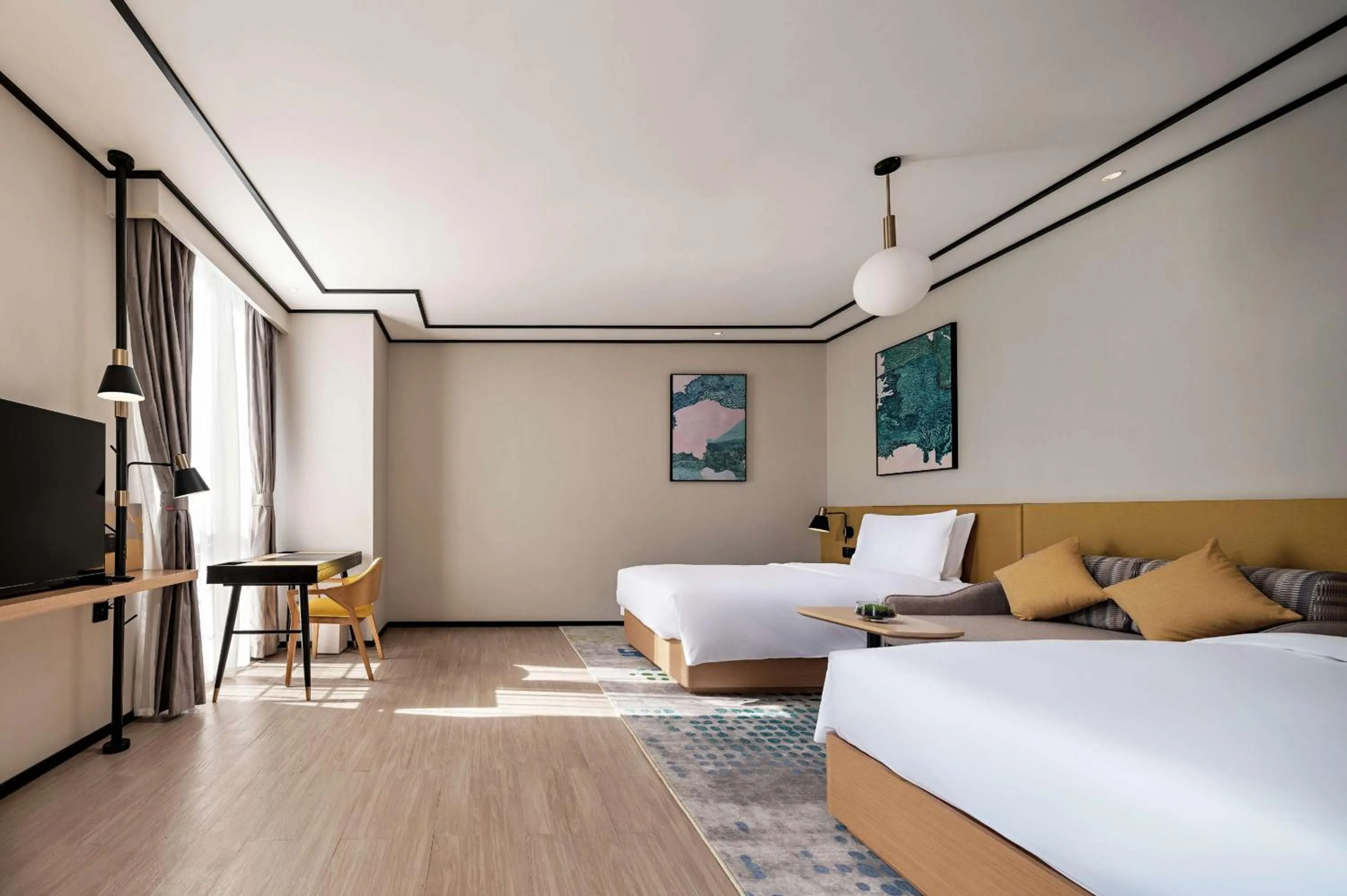 Bedroom, Bed in Hilton Garden Inn Hefei Binhu New District