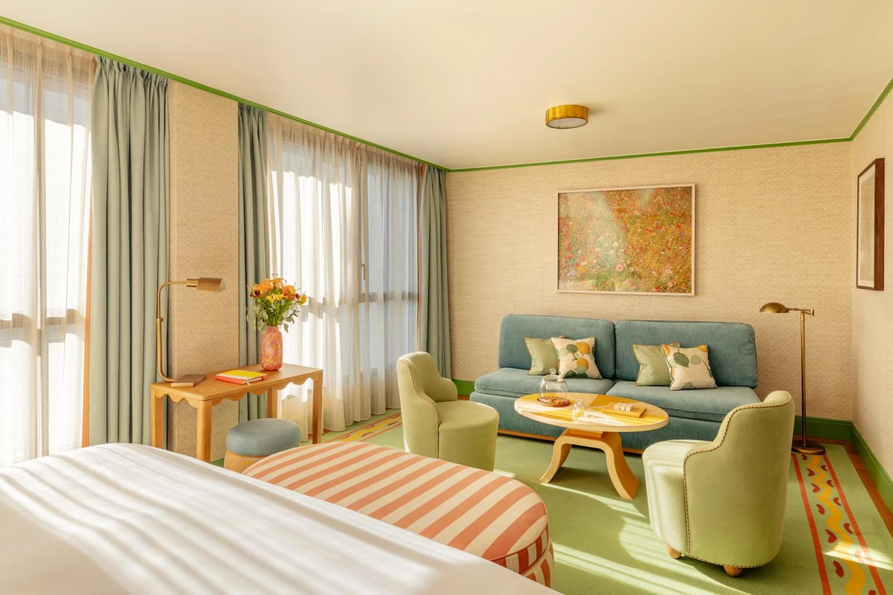 Living room, Bed in La Fantaisie