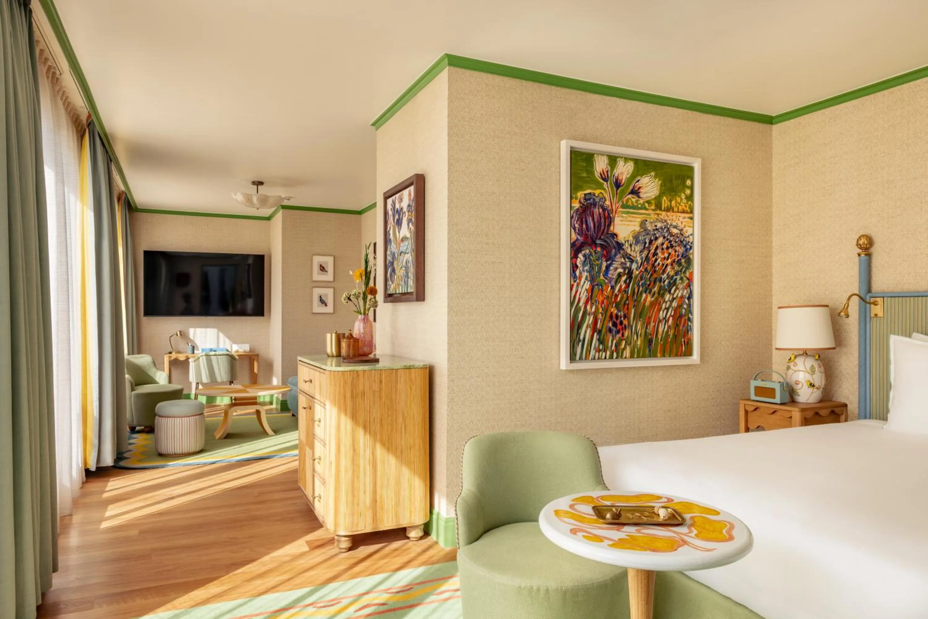 Living room, Bed in La Fantaisie