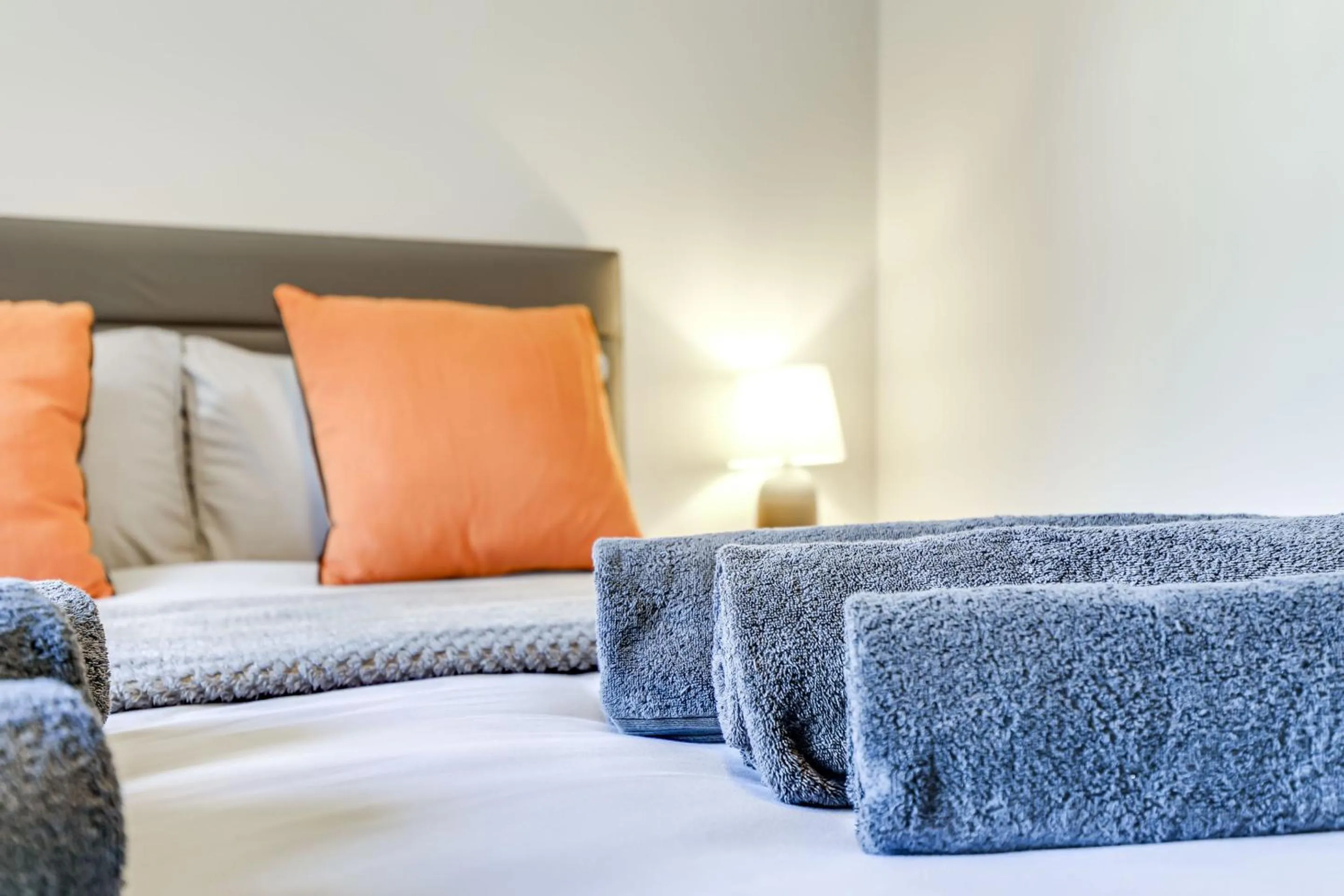 Bedroom, Bed in The Old Warehouse Ely "Apartments"