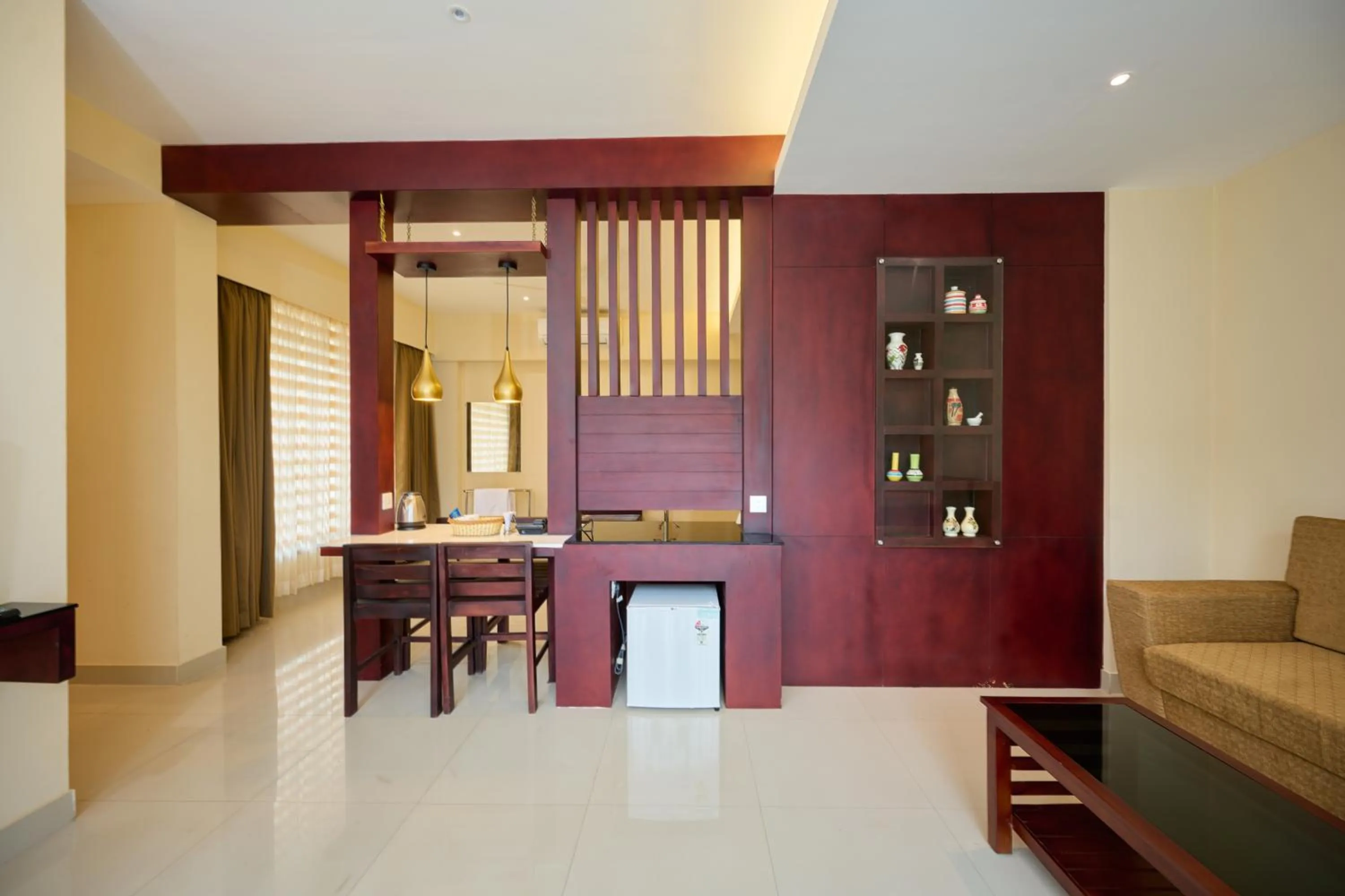 Living room in Thekkady Gavi Suites