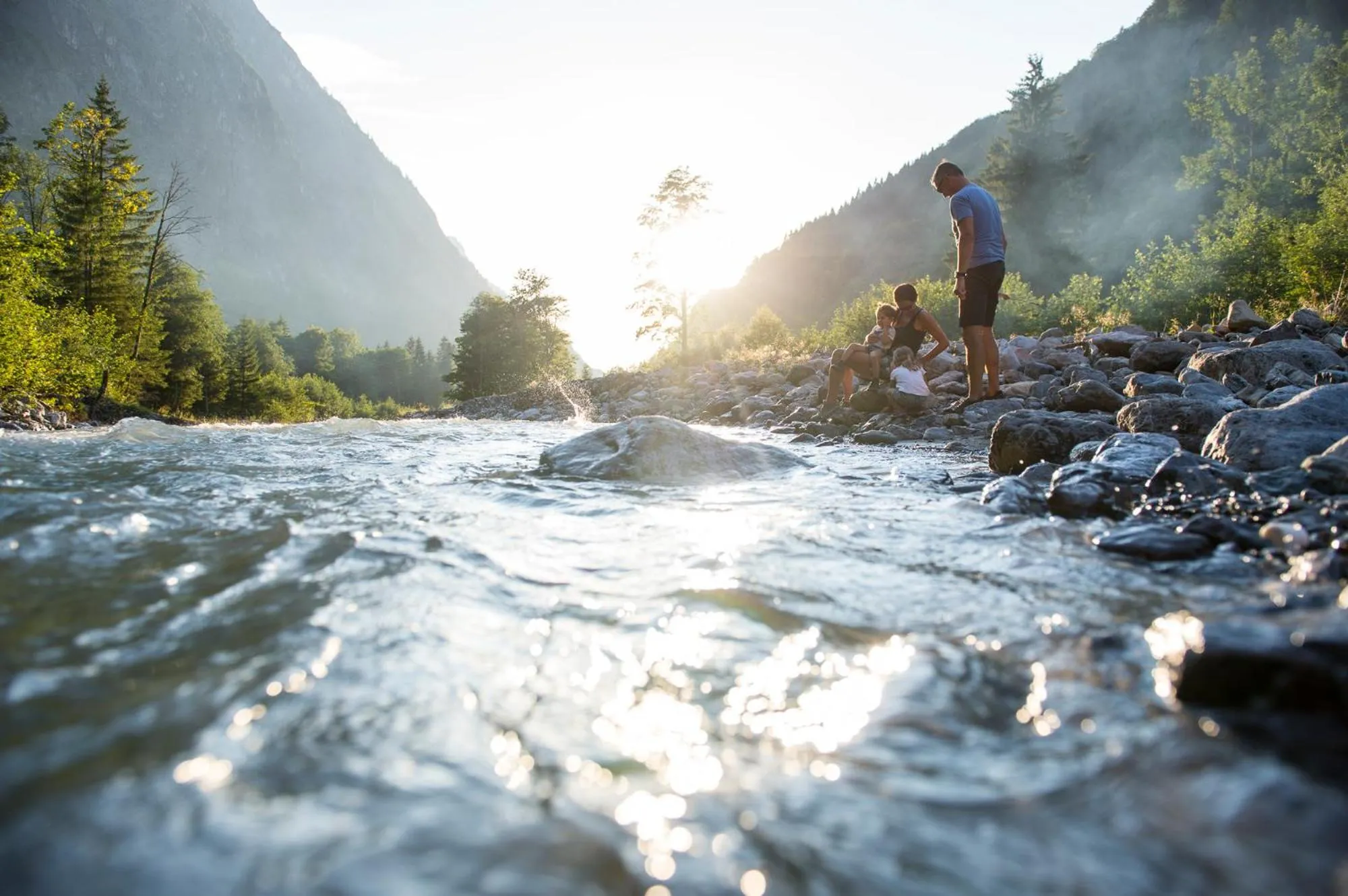 Family in Alpine Lodge Klösterle am Arlberg