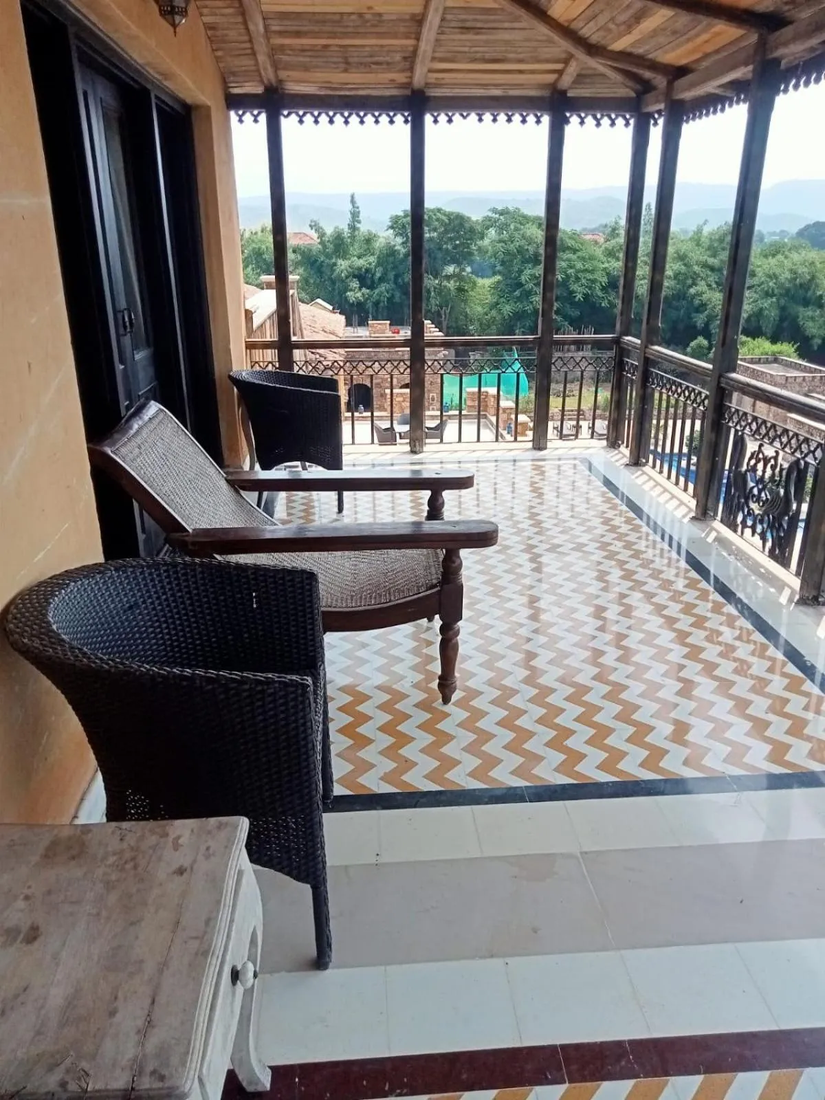 Seating area in Juna Mahal Jungle Resort Ranthambore