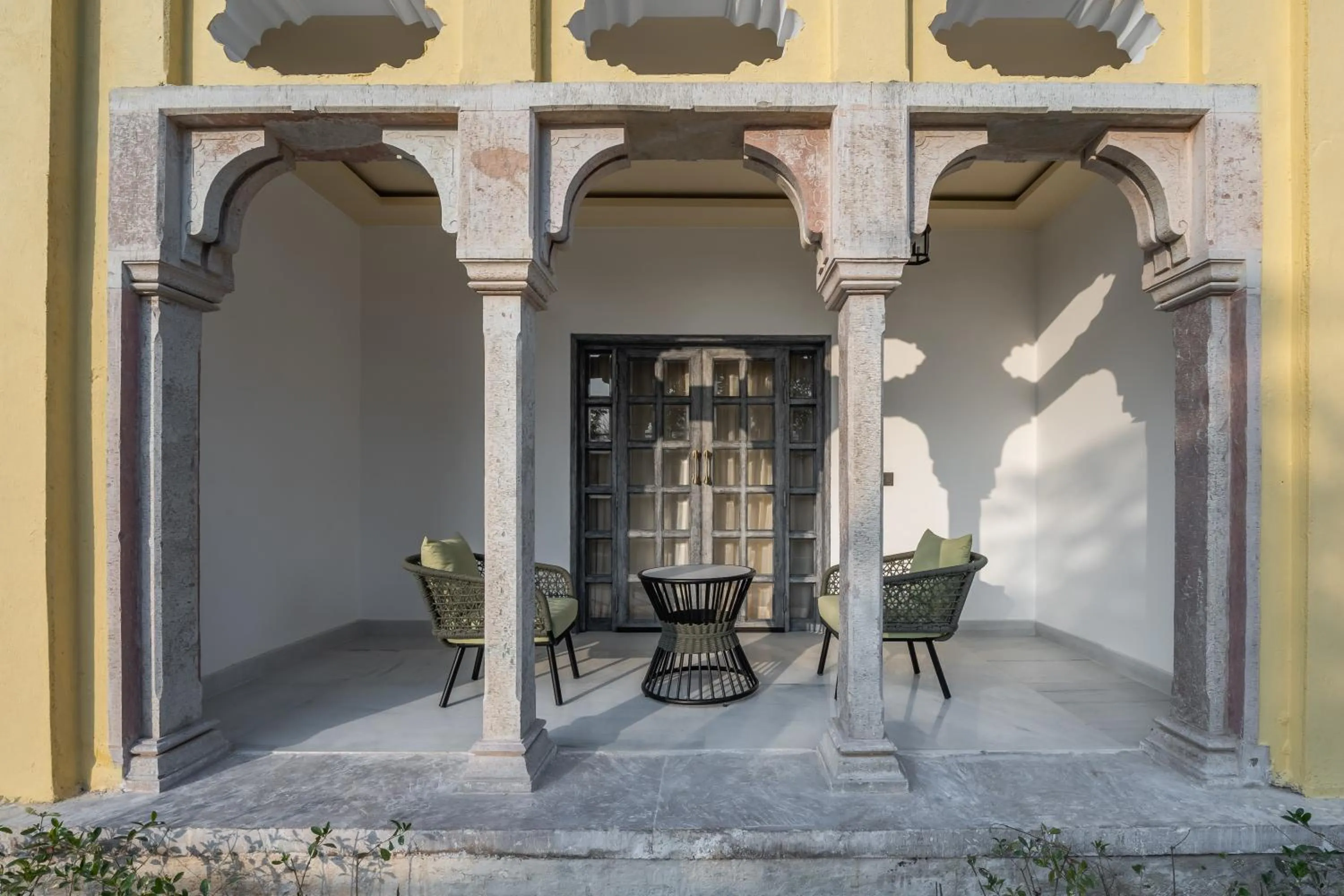 Seating area in Juna Mahal Jungle Resort Ranthambore