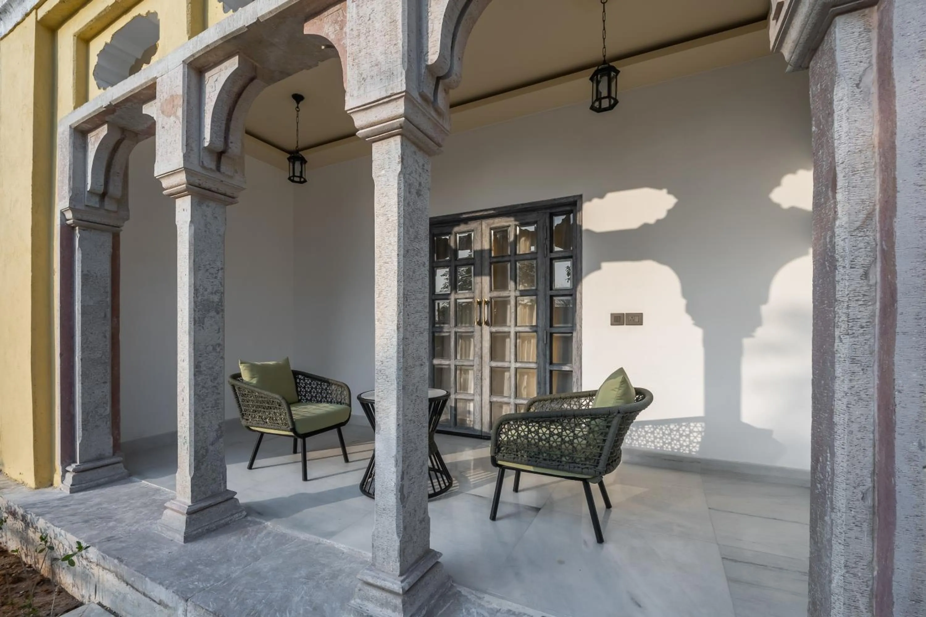 Seating area in Juna Mahal Jungle Resort Ranthambore