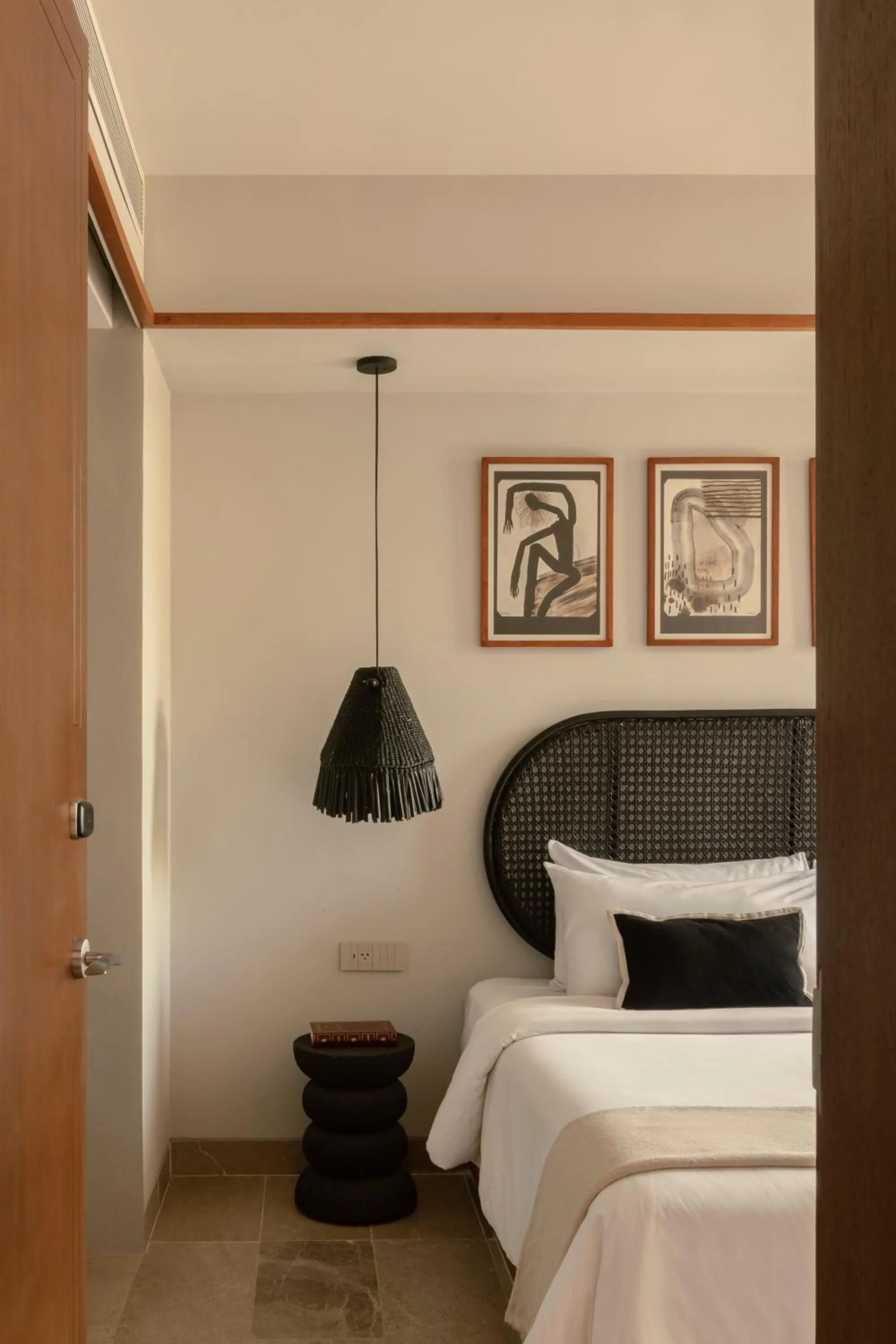 Decorative detail, Bed in Hotel Sureño Yucatan