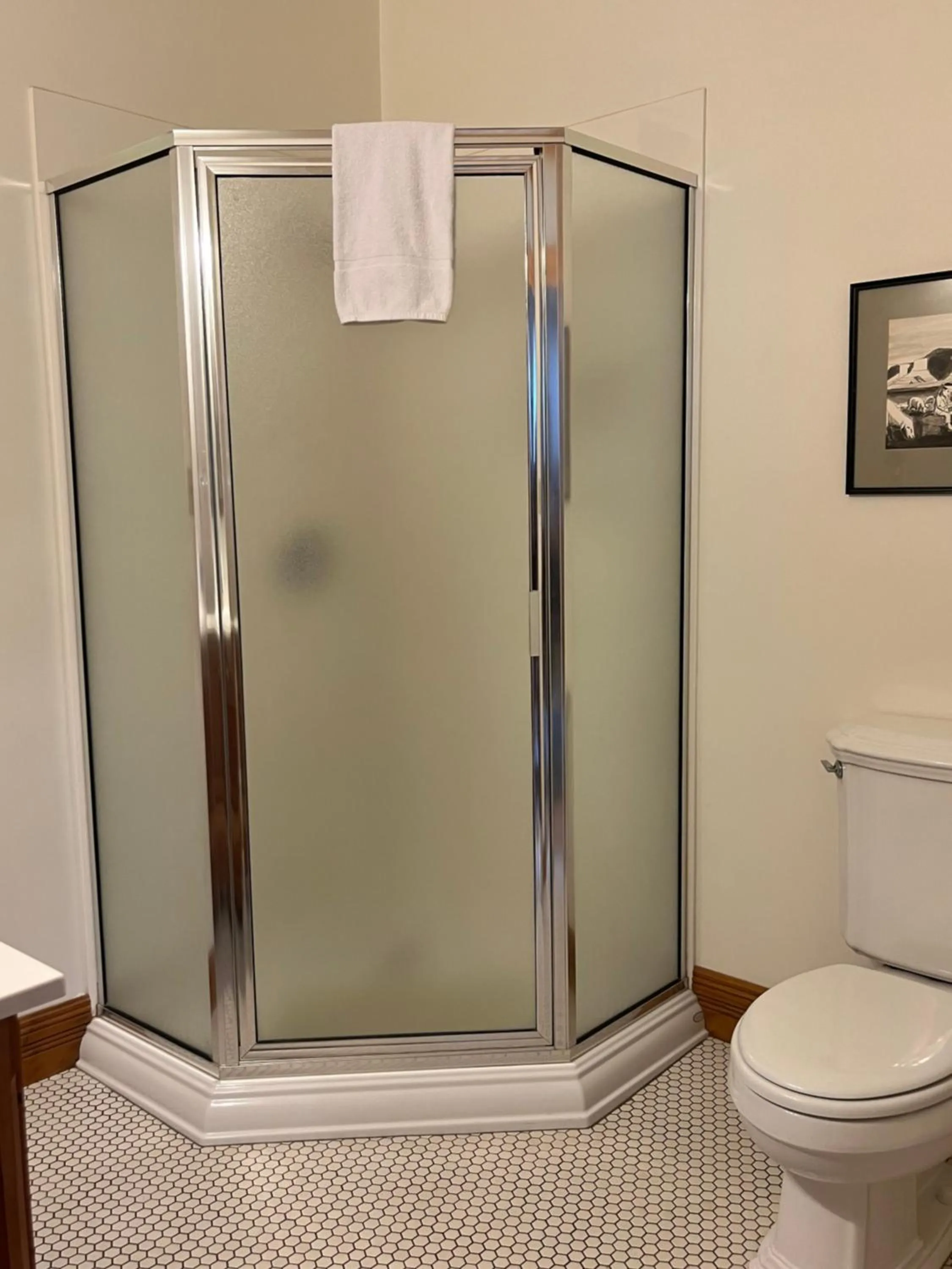 Shower in Gable House Bed and Breakfast Inn