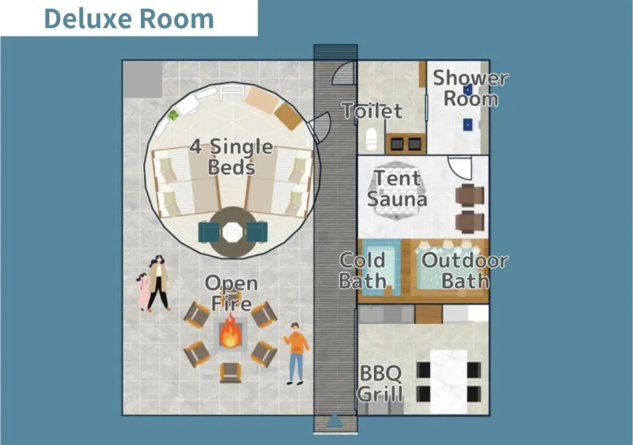 Floor plan in VISION GLAMPING Resort & Spa 山中湖