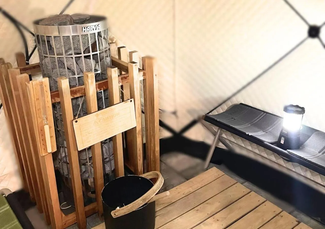Sauna in VISION GLAMPING Resort & Spa 山中湖