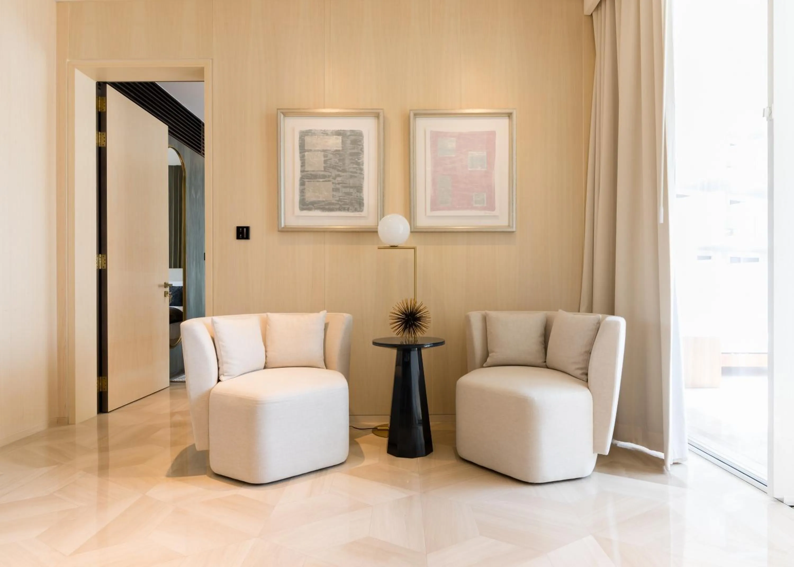 Seating area in Maison Privee - Luxury Sea View Apt in FIVE Resort on The Palm