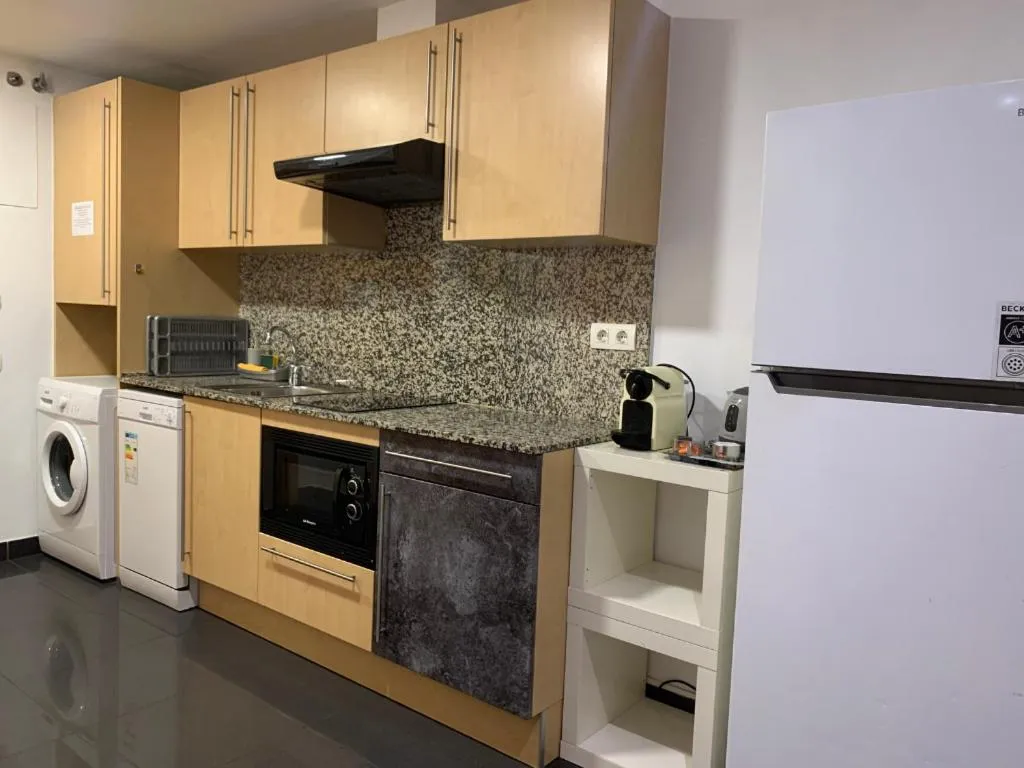 Kitchen or kitchenette in Hotel Travessera