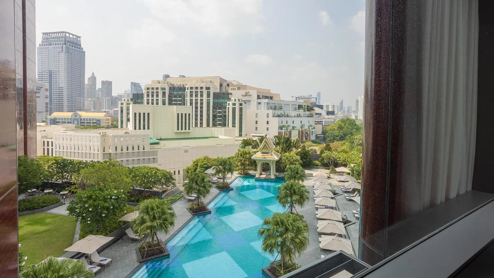 Pool view in Chatrium Grand Bangkok