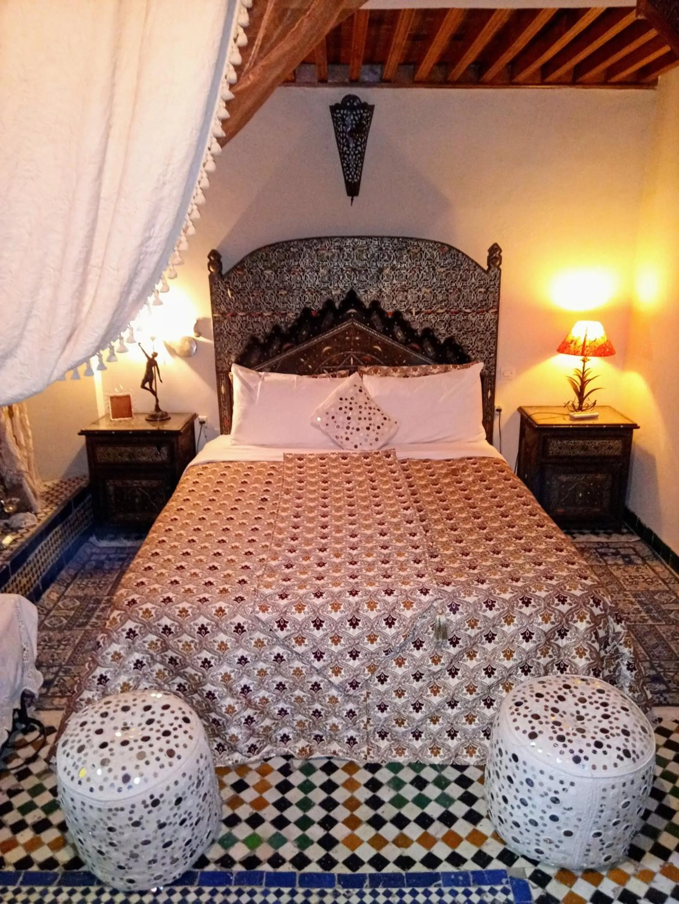 Bed in Riad Rchacha