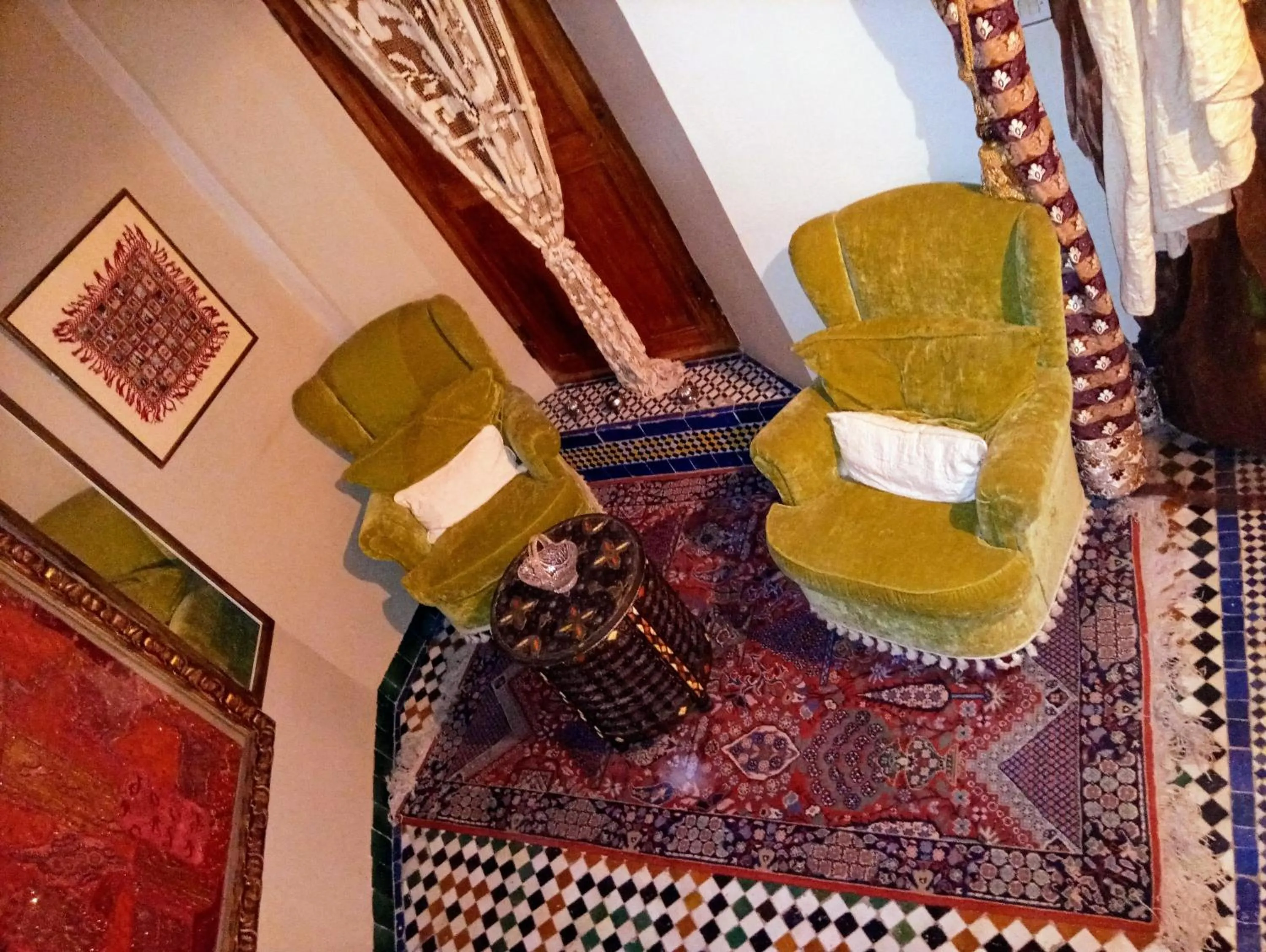 Seating area in Riad Rchacha