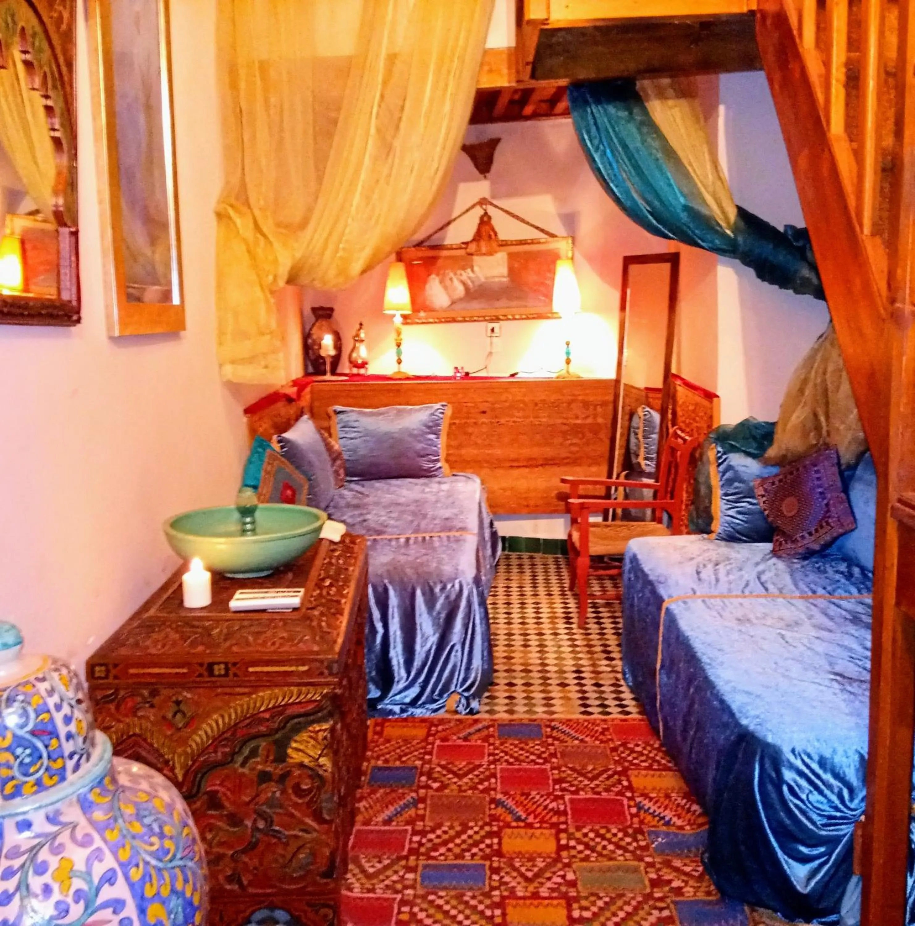 Living room, Seating Area in Riad Rchacha