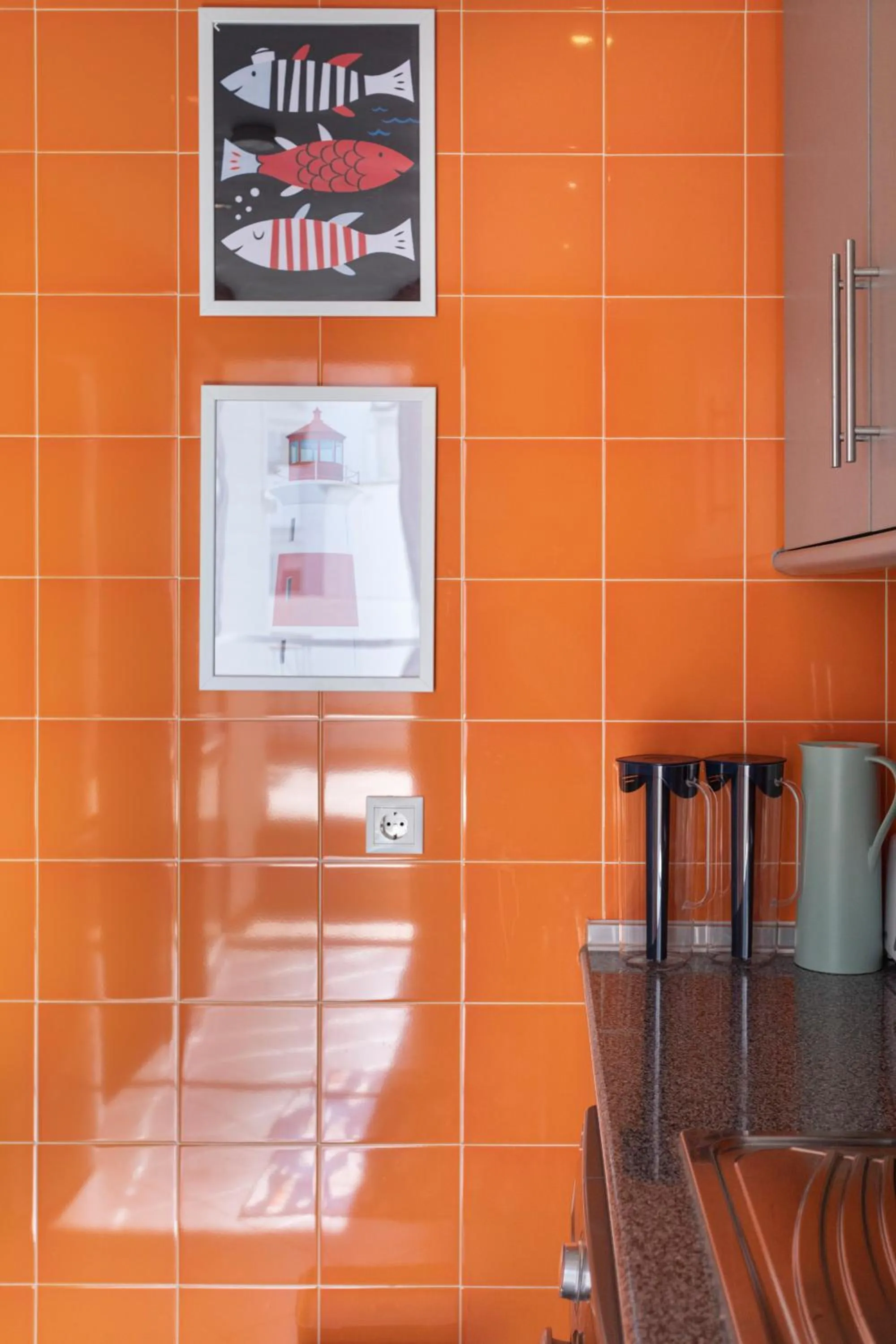 Kitchen or kitchenette in Lemon Hostel Faro