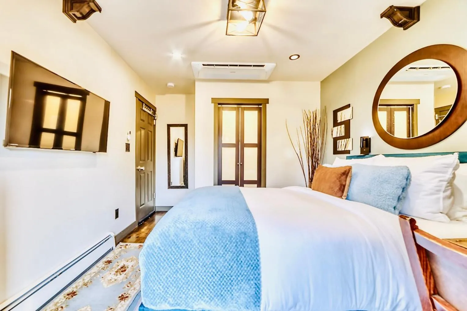 Bed in Neocolonial Nouveau Kensington Vacation Home