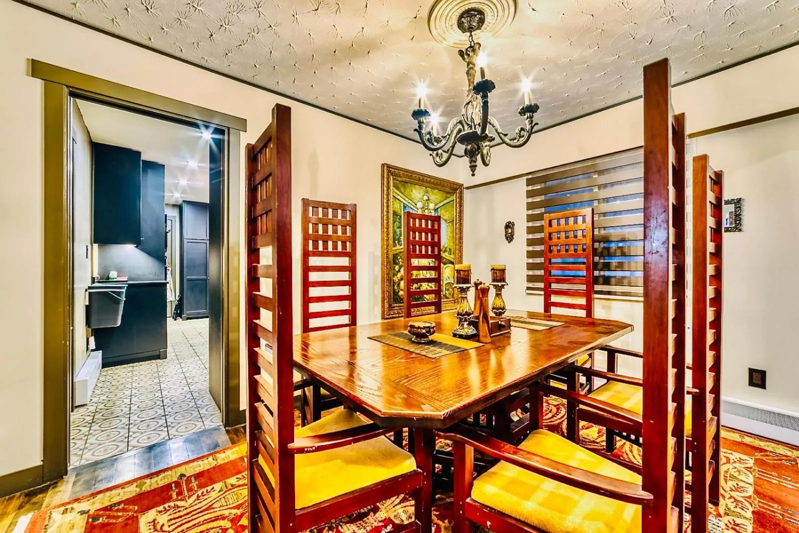 Dining area in Neocolonial Nouveau Kensington Vacation Home